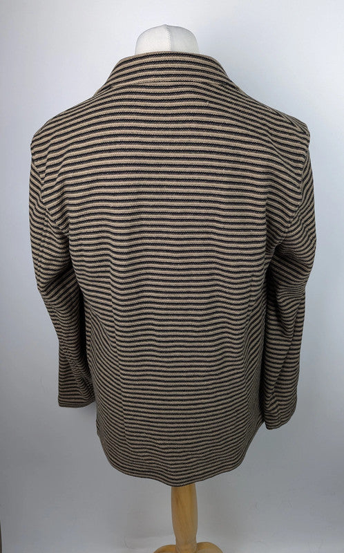 Tommy hilfiger stripe knit shacket blazer - Brown