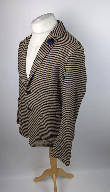 Tommy hilfiger stripe knit shacket blazer - Brown