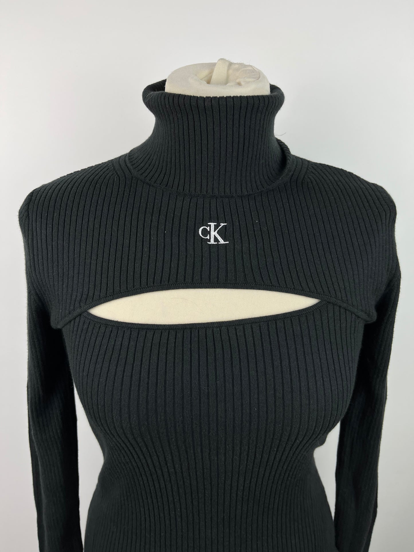 Calvin Klein Jeans 2-in-1 Roll Neck Jumper Dress - Black