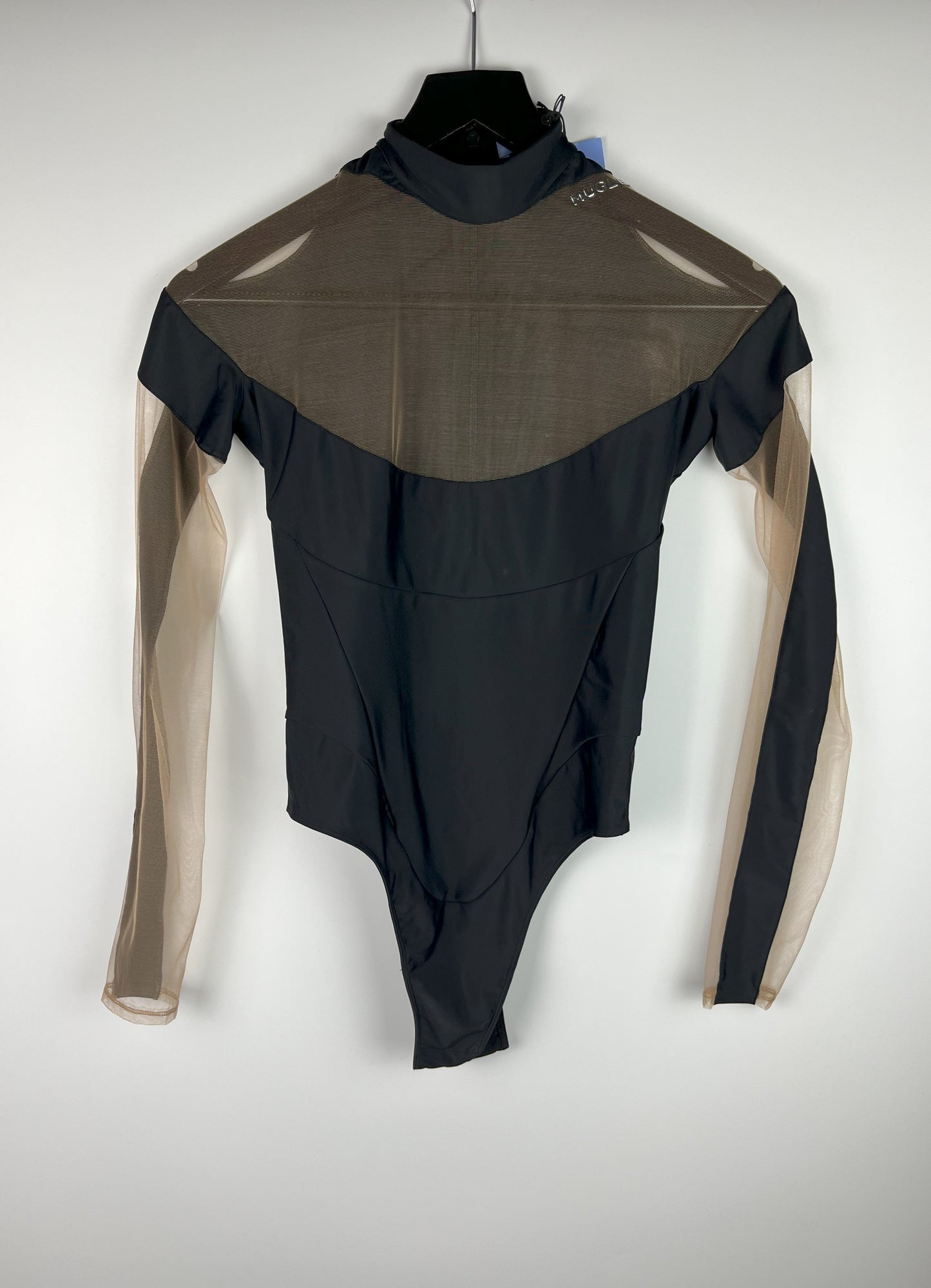 Mugler Womens Bodysuit - Black / Tan