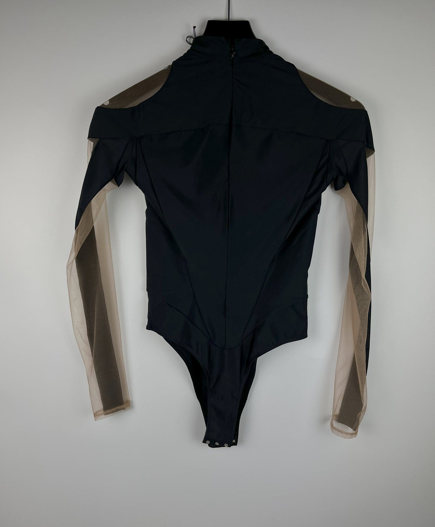 Mugler Womens Bodysuit - Black / Tan