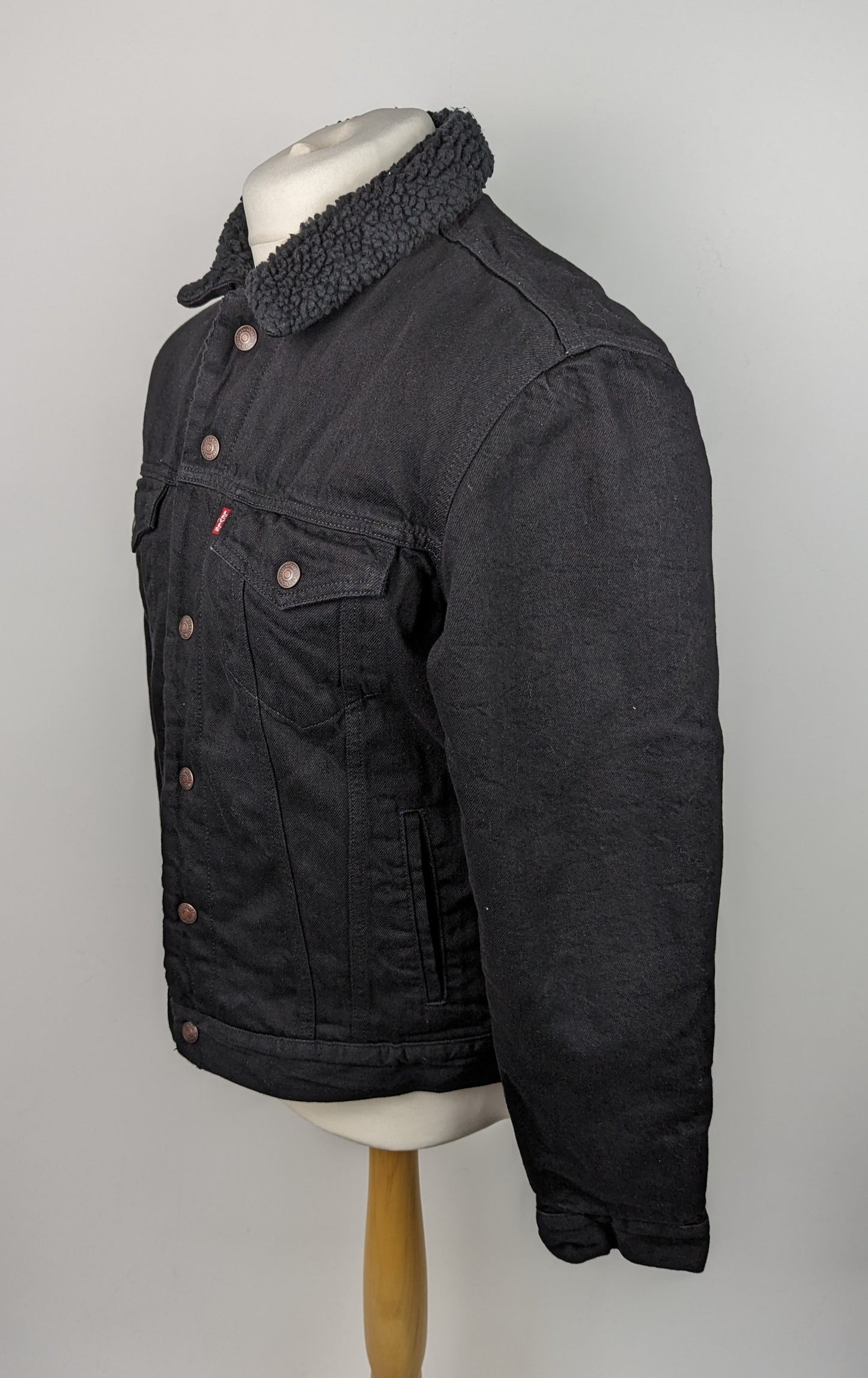 LEVIS Mens Type 3 Sherpa Jacket - Black