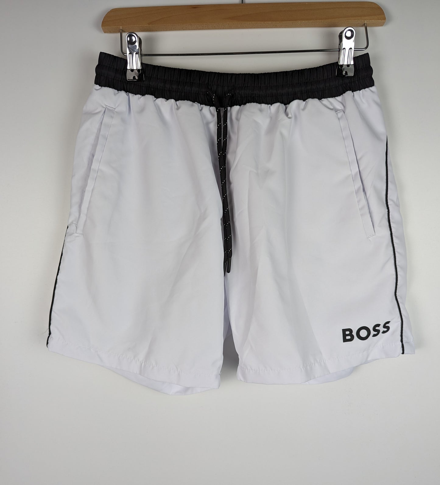BOSS Men's Starfish Swim Shorts - White