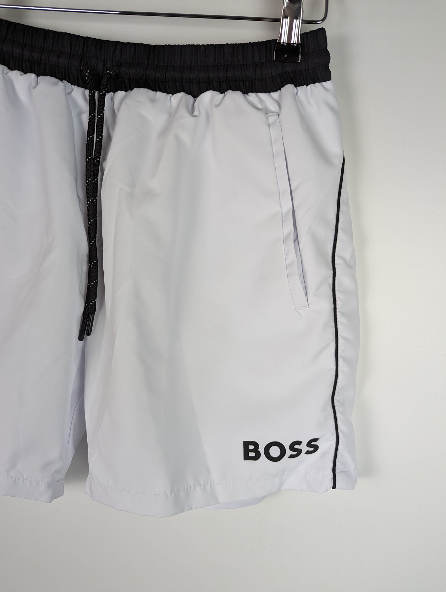 BOSS Men's Starfish Swim Shorts - White