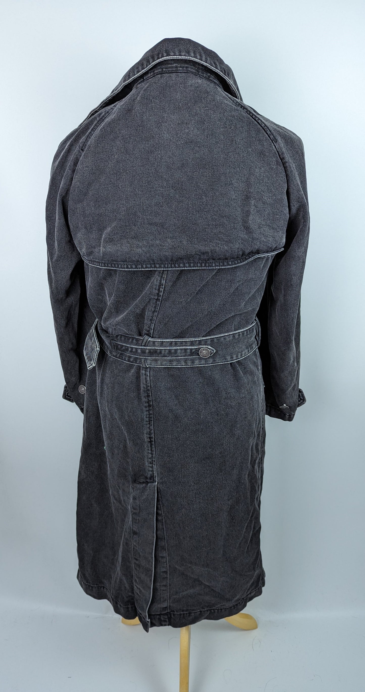 DIESEL D-Delirious Double Breasted Trench Coat - Black