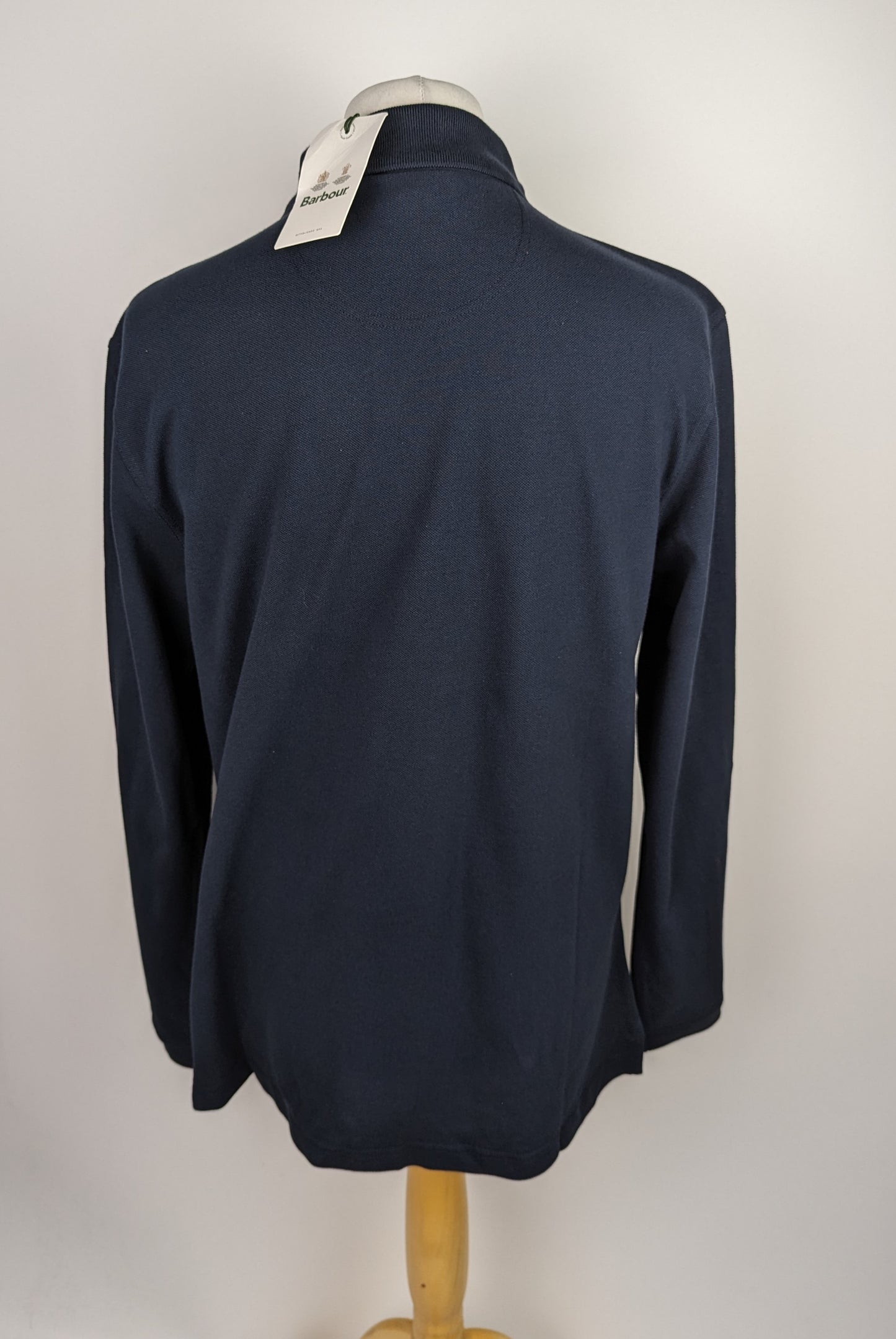 Barbour Long Sleeve Polo Top - Navy