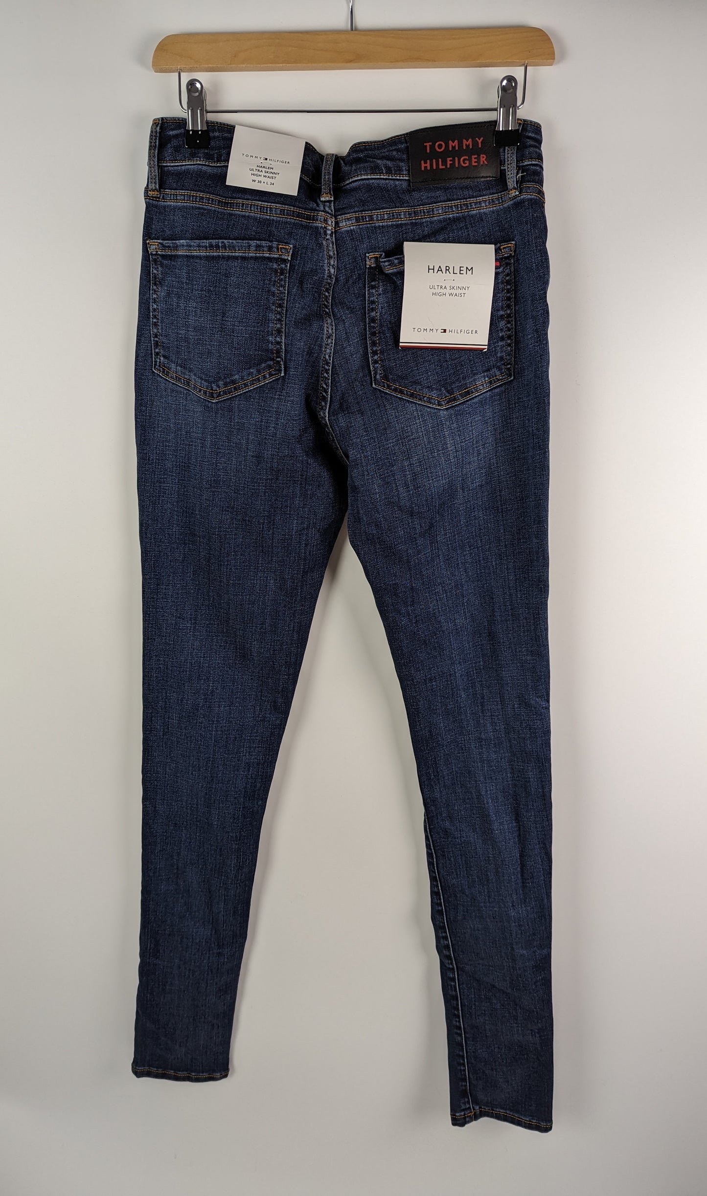 Tommy Hlfiger High Rise Skinny Santana Jeans - Dark Blue