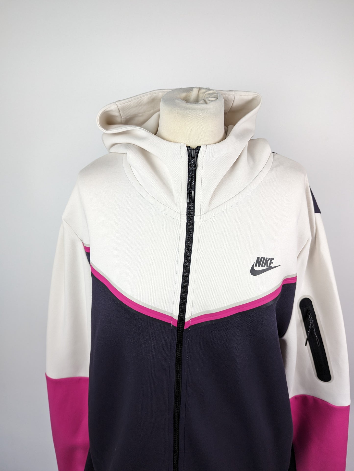Nike Sportswear Mens Tech Fleece Full-Zip Hoodie - PHANTOM/CAVE PURPLE/ACTIVE PINK
