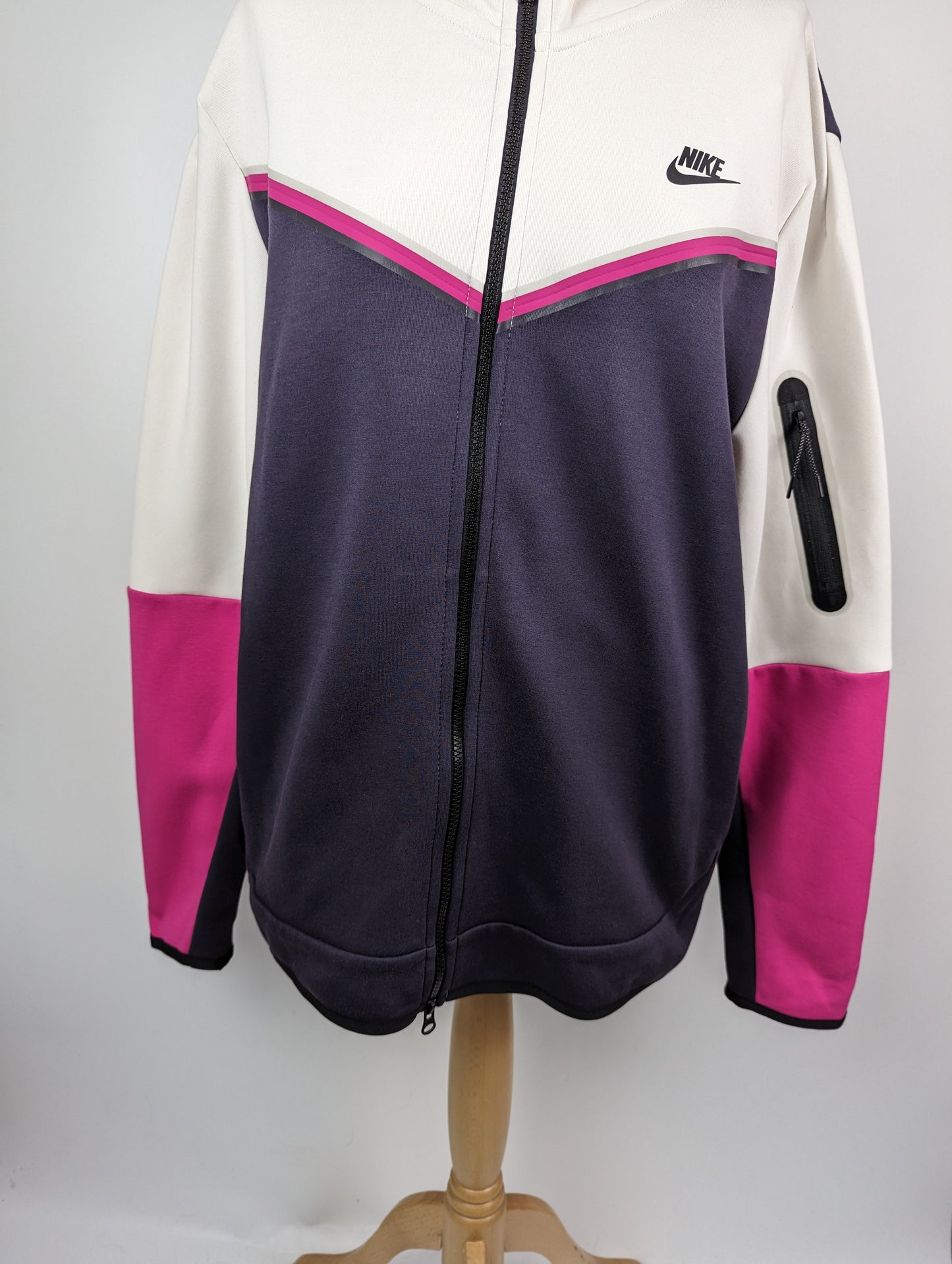 Nike Sportswear Mens Tech Fleece Full-Zip Hoodie - PHANTOM/CAVE PURPLE/ACTIVE PINK