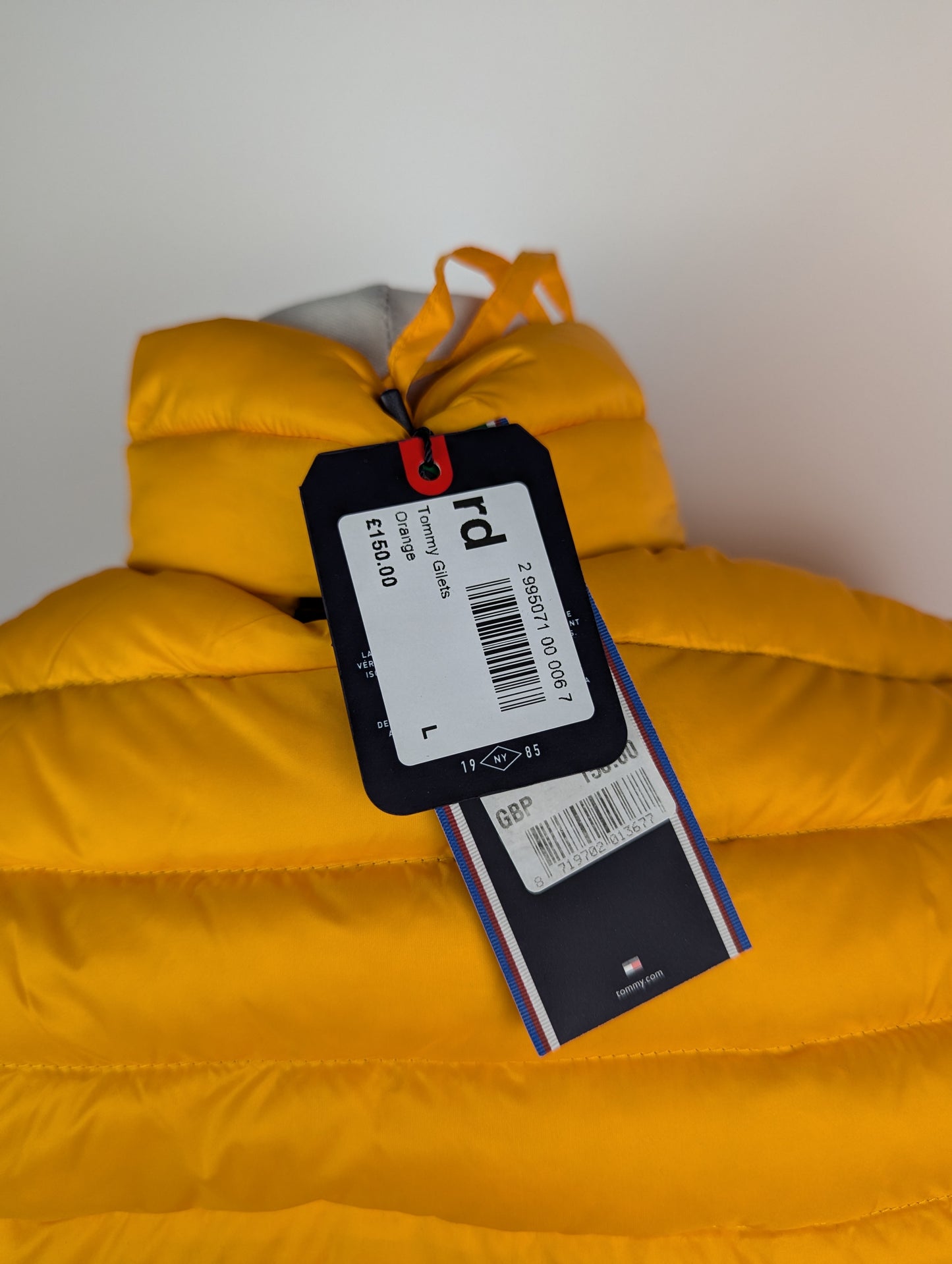 Tommy Hilfiger Men's Packable Down Gilet- Yellow