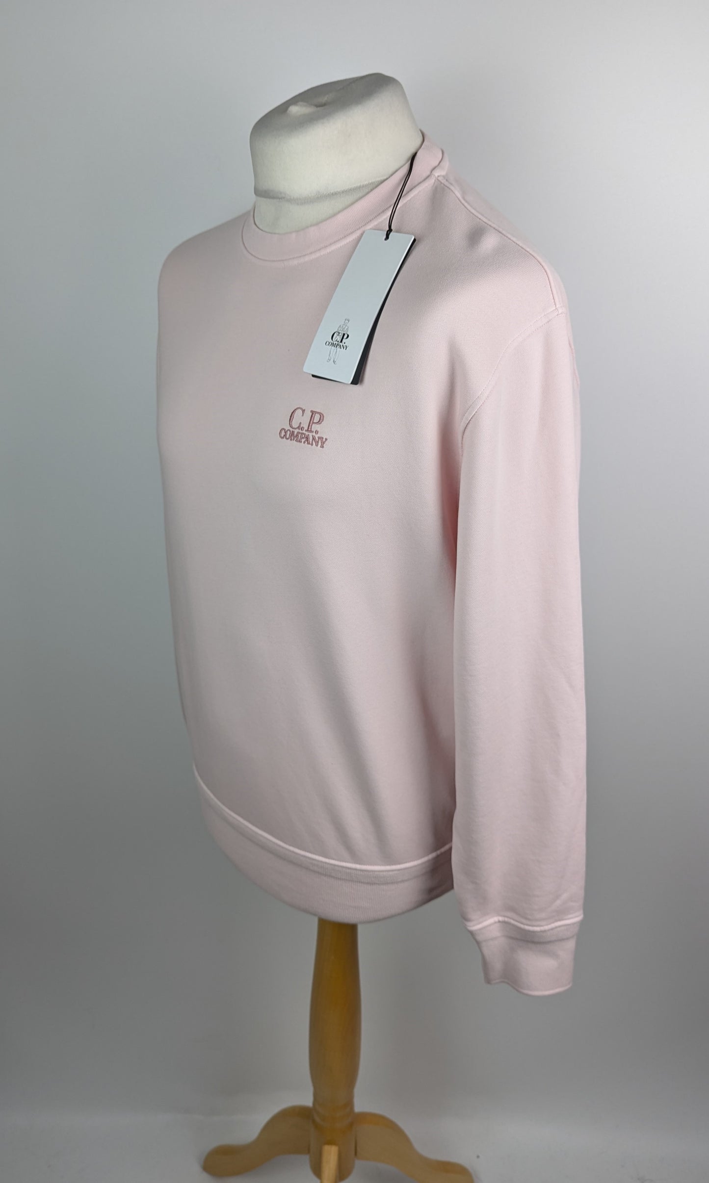 CP Company Mens Resist Dyed Sweatshirts Crew Neck - Heavenly Pink