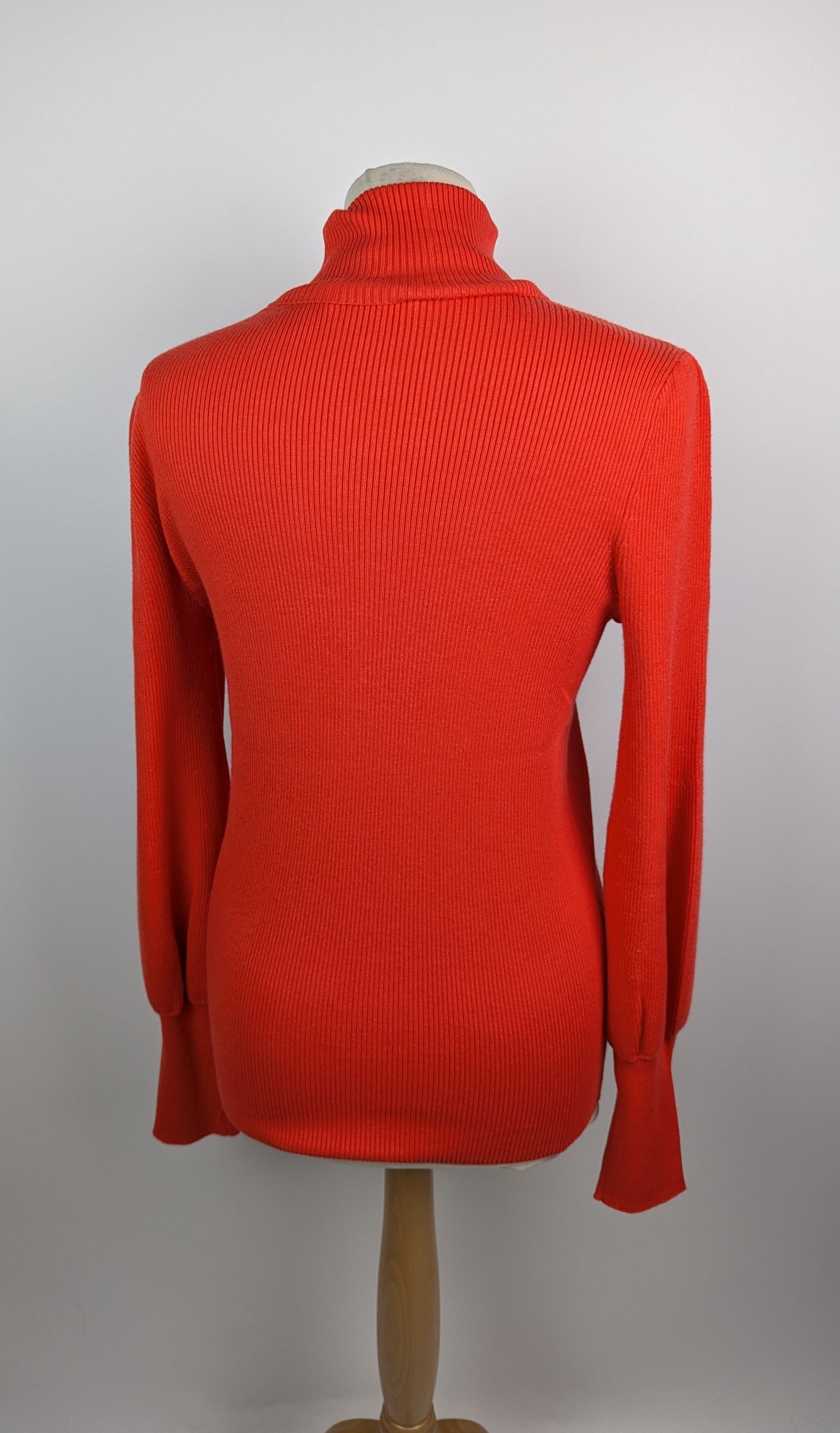Lauren Ralph Lauren Ribbed Puff-Sleeve Jumper - Orange