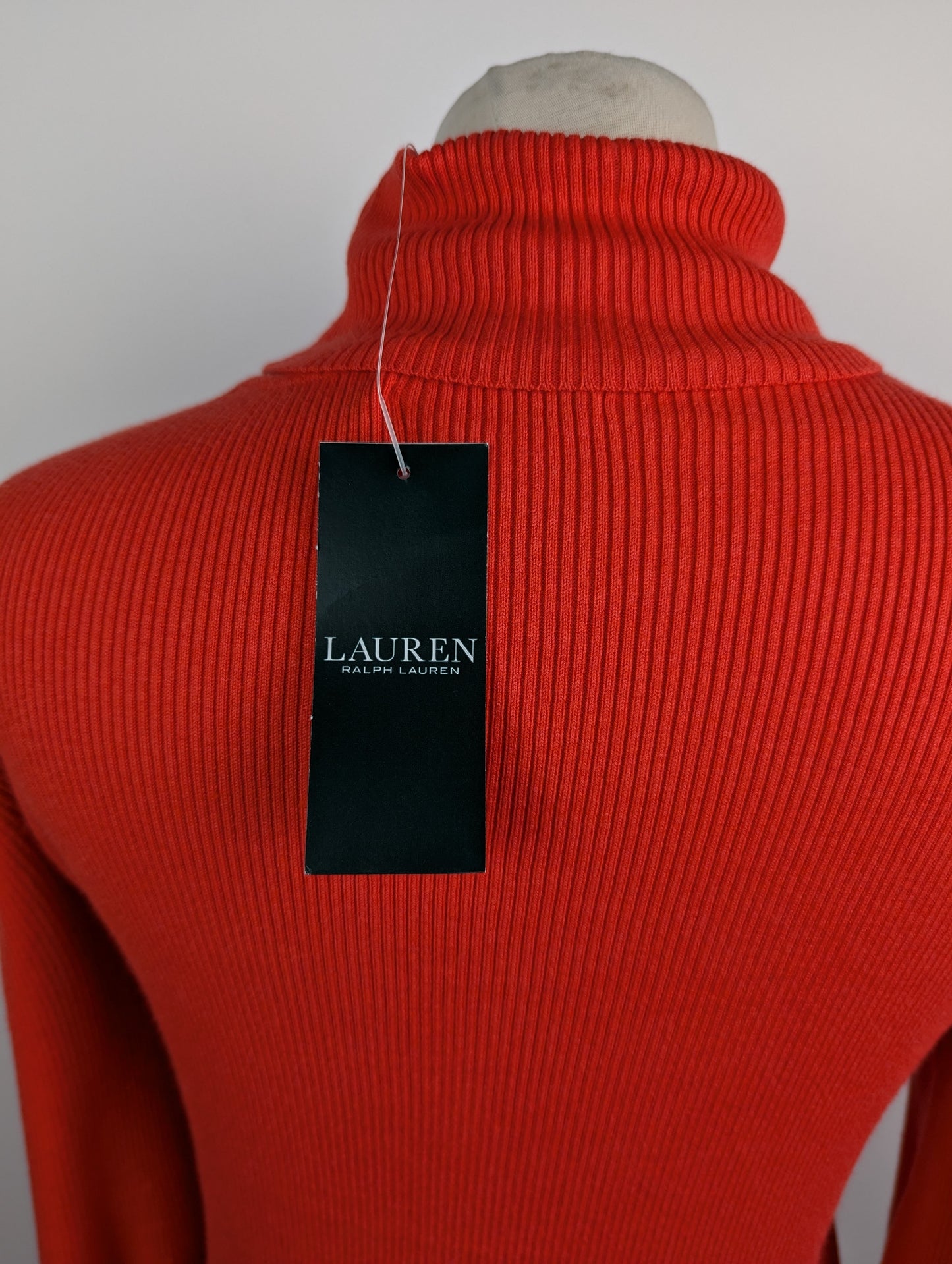 Lauren Ralph Lauren Ribbed Puff-Sleeve Jumper - Orange