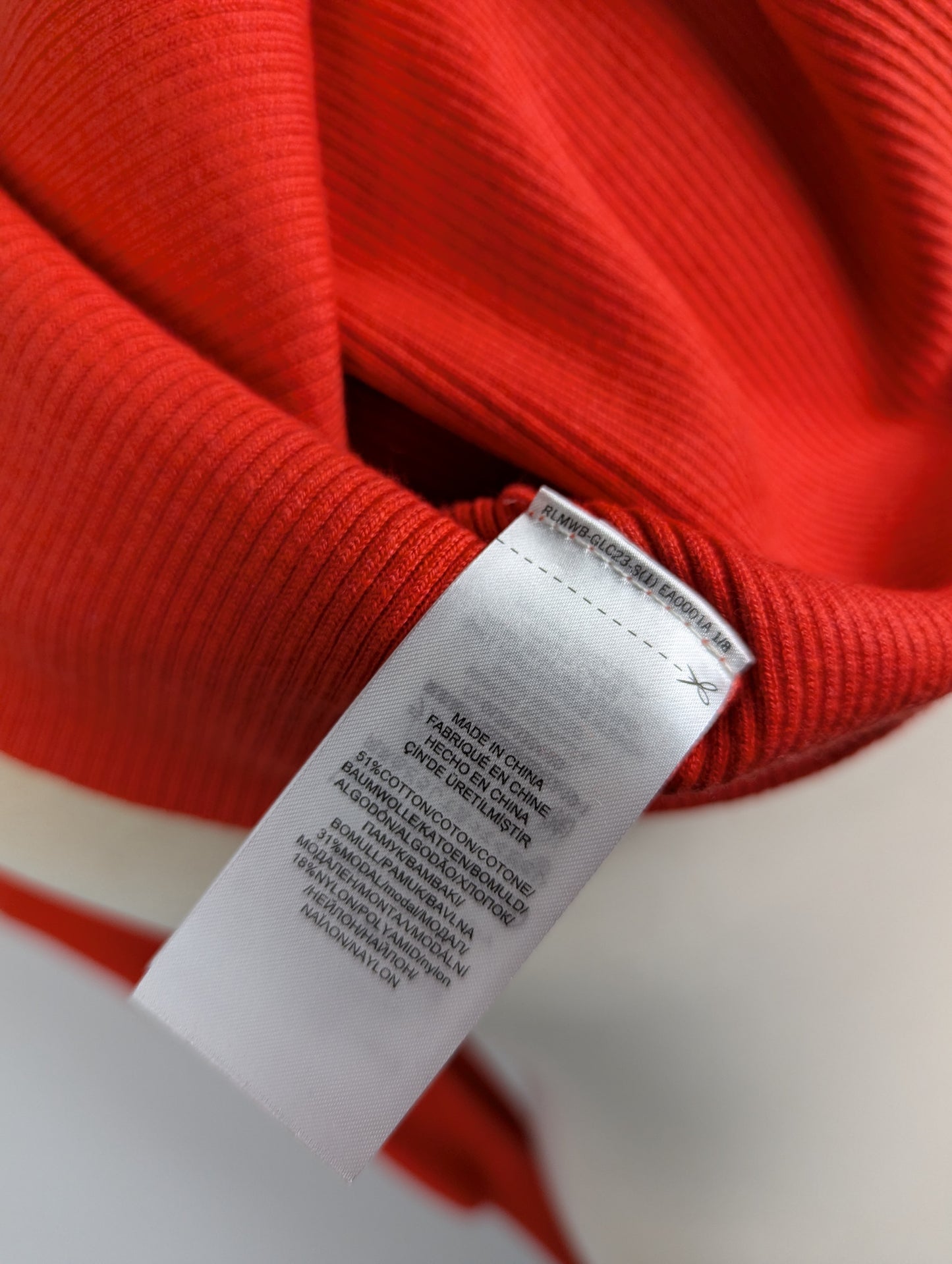 Lauren Ralph Lauren Ribbed Puff-Sleeve Jumper - Orange