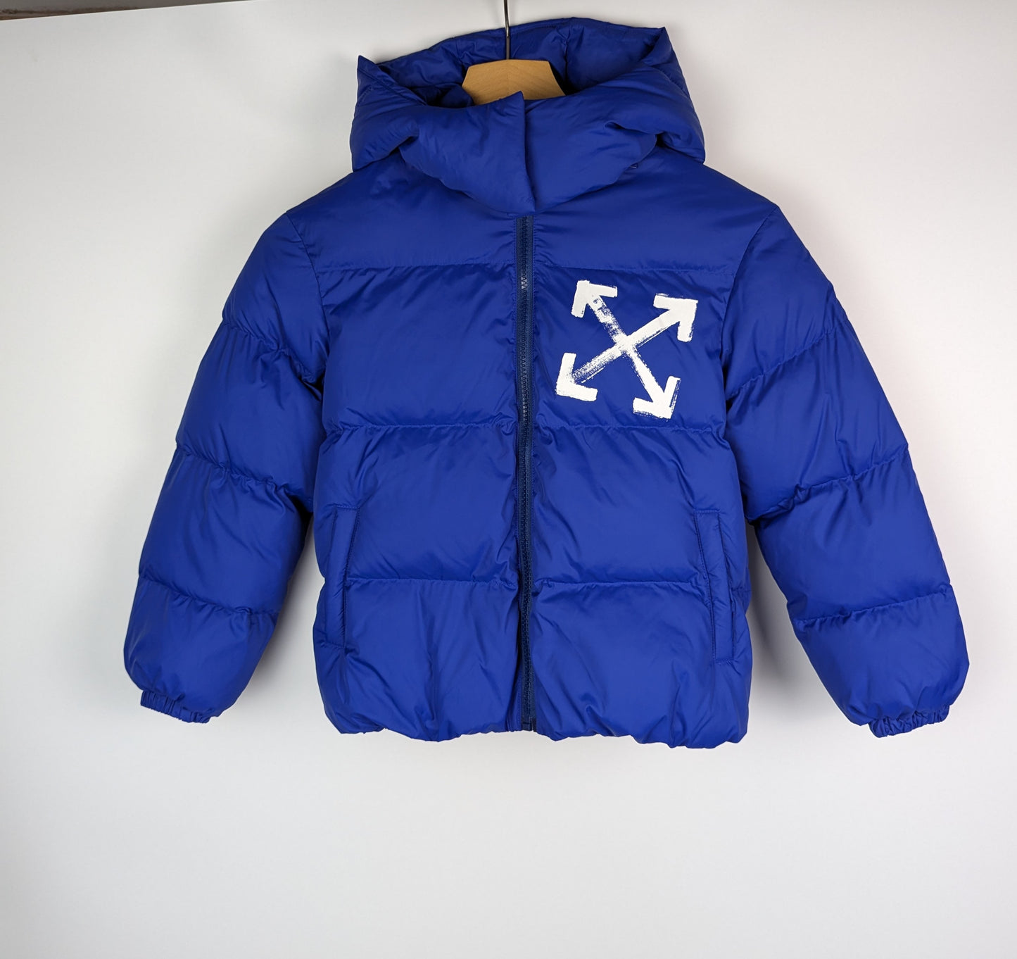 OFF WHITE Off Script Puffer Jacket Junior - Blue