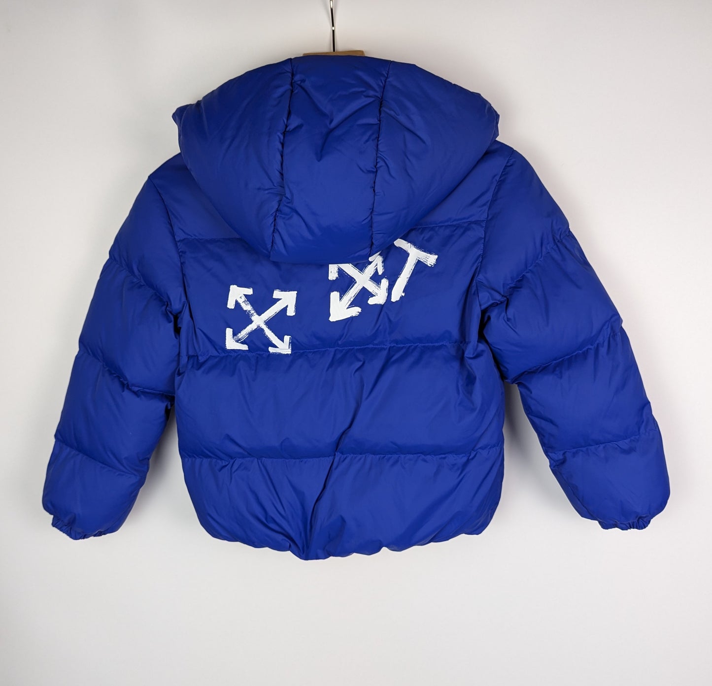 OFF WHITE Off Script Puffer Jacket Junior - Blue