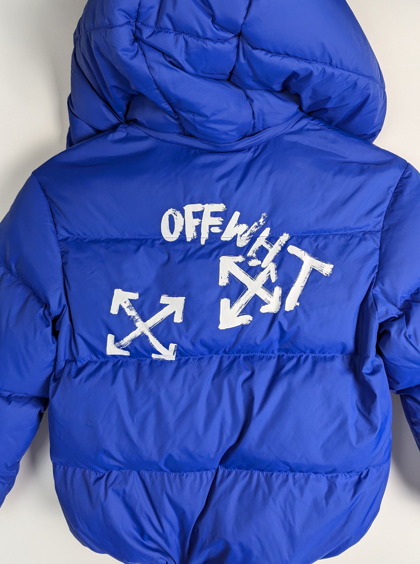 OFF WHITE Off Script Puffer Jacket Junior - Blue