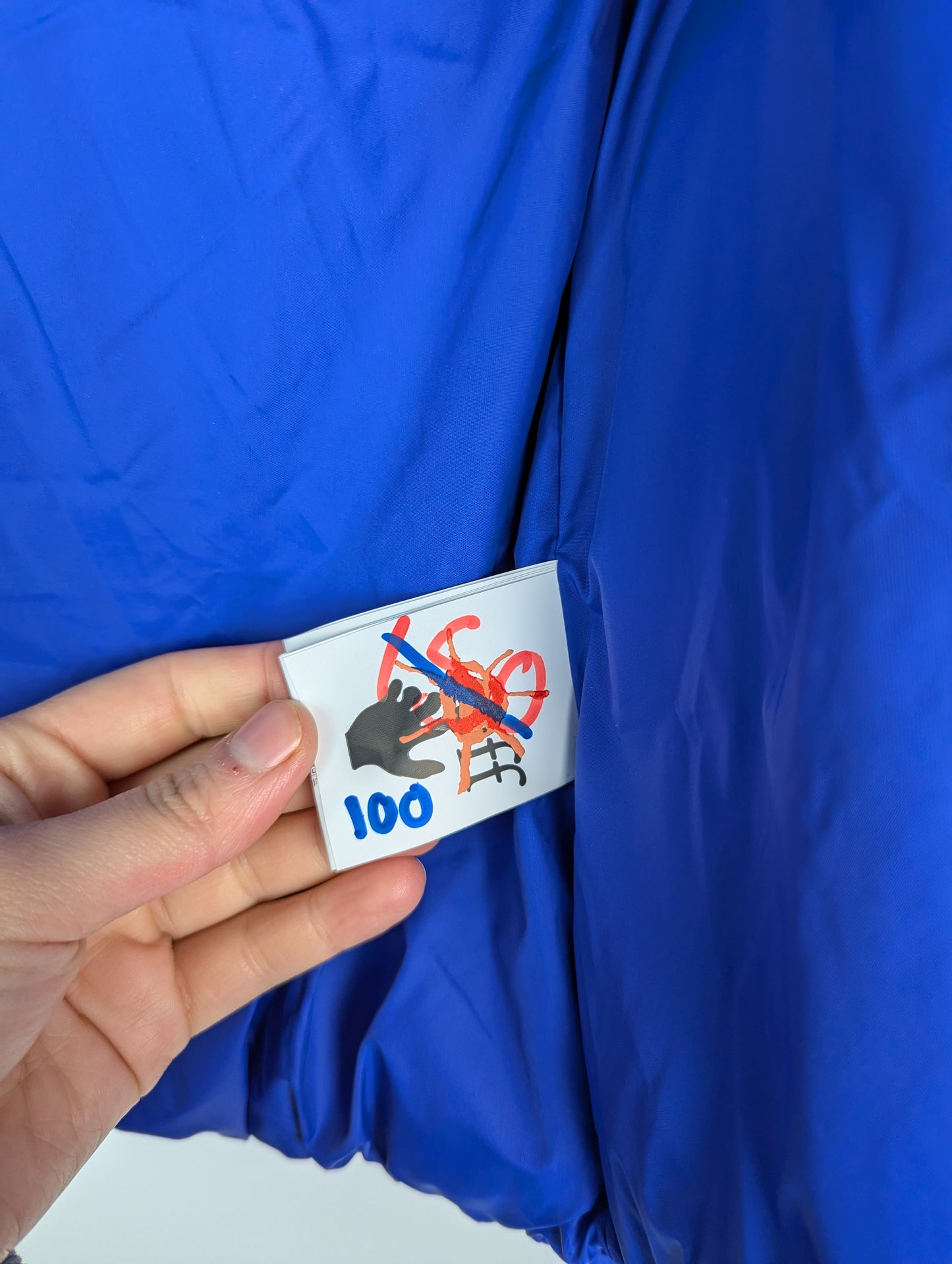 OFF WHITE Off Script Puffer Jacket Junior - Blue