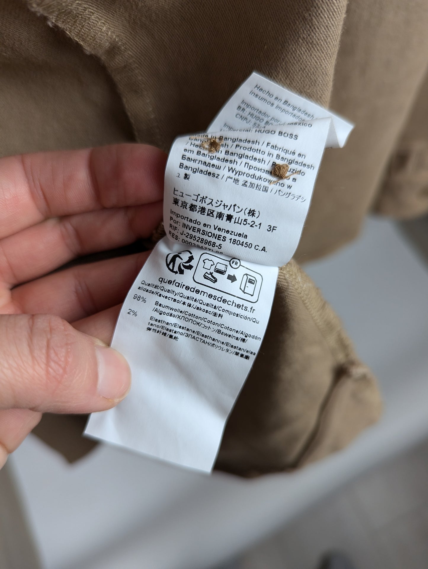BOSS Mens Owen Casual Overshirt - Brown / Beige