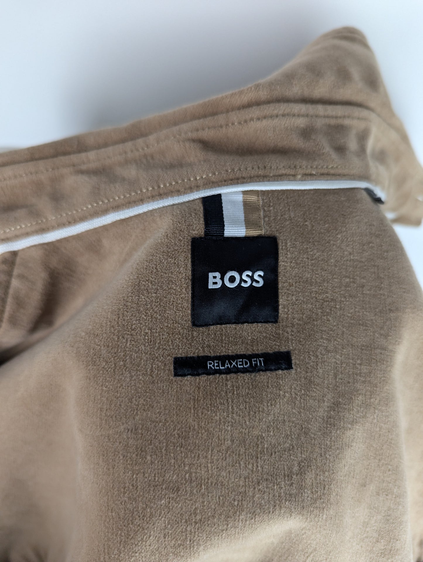 BOSS Mens Owen Casual Overshirt - Brown / Beige