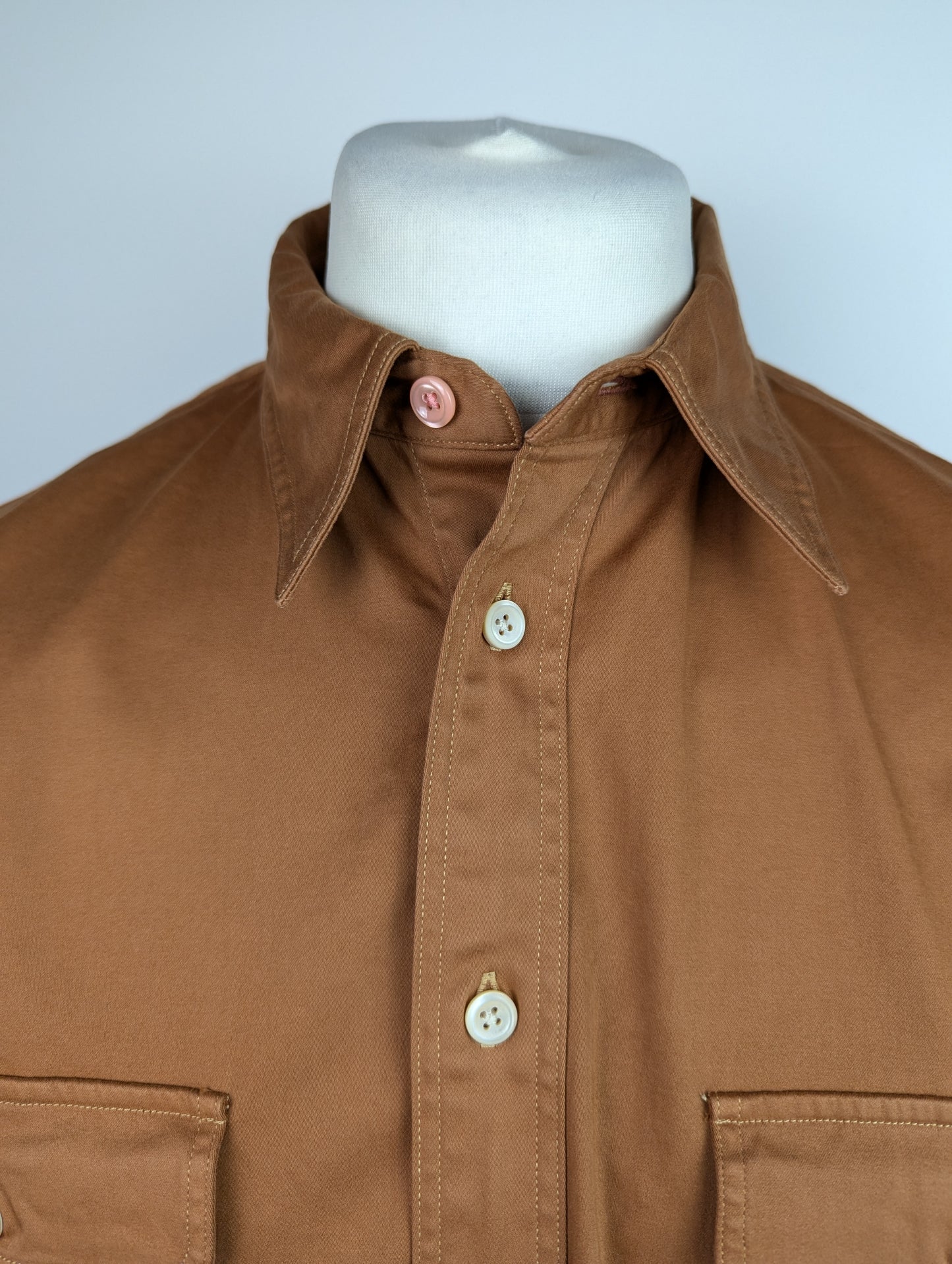 PS Paul Smith Mens Button Up Overshirt - Brown