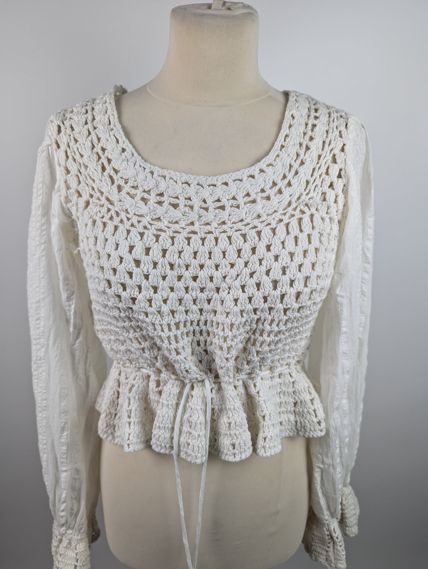 Free People Megan Crochet Top - White / Ivory