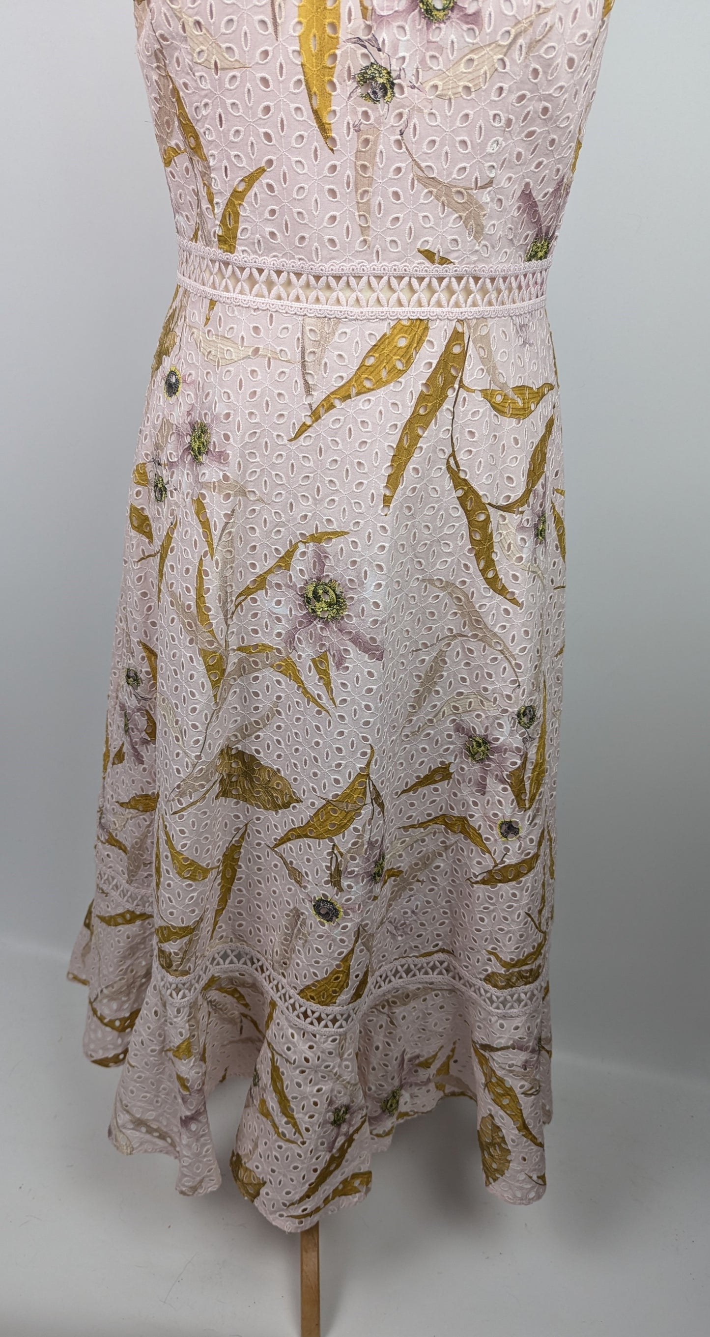 Ted Baker Floxyy Cabana Broderie Anglaise Halter Neck Midi Dress - Light Pink