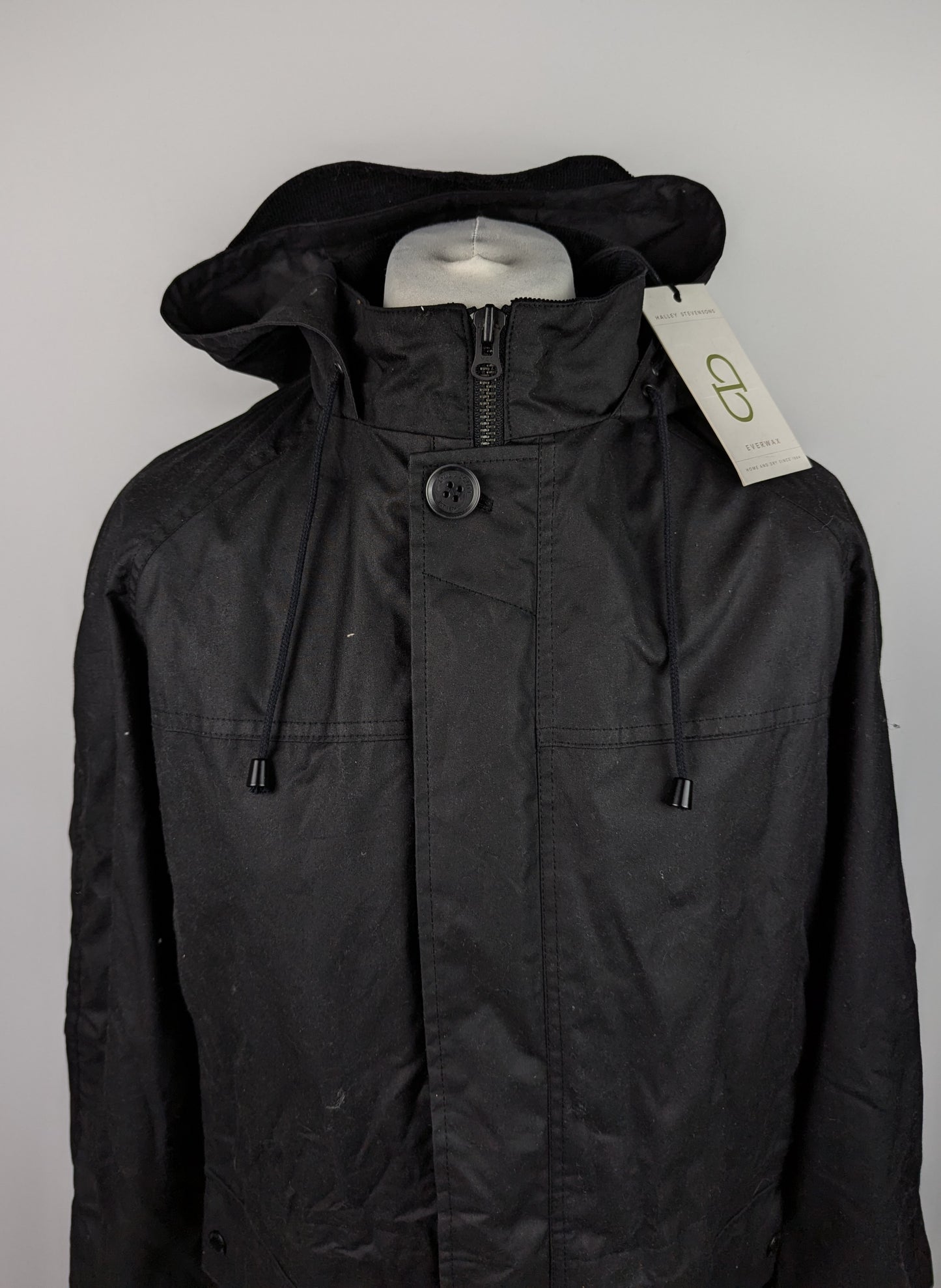 Lyle and Scott Hooded Waxed Jacket - Jet Black