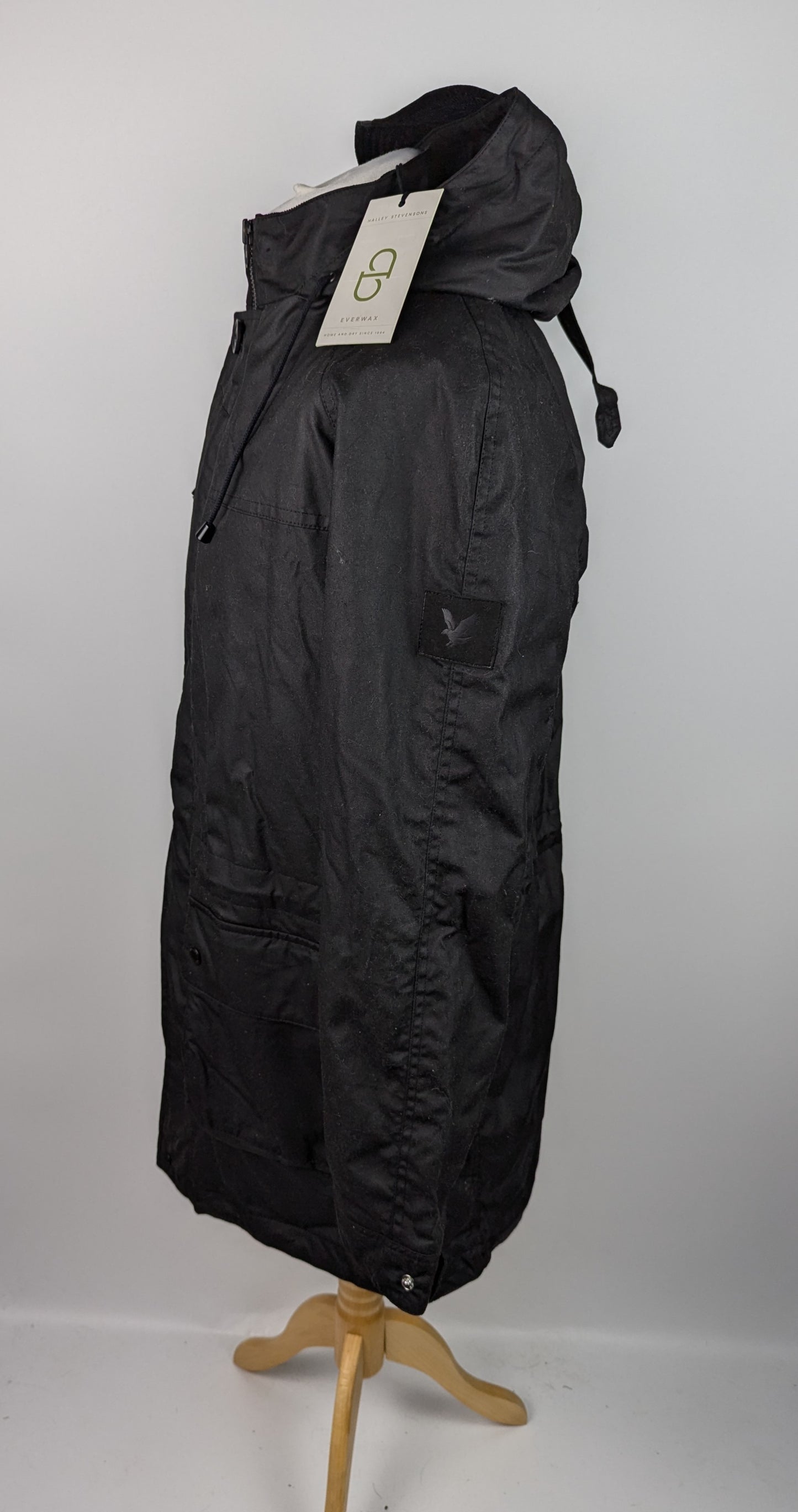 Lyle and Scott Hooded Waxed Jacket - Jet Black