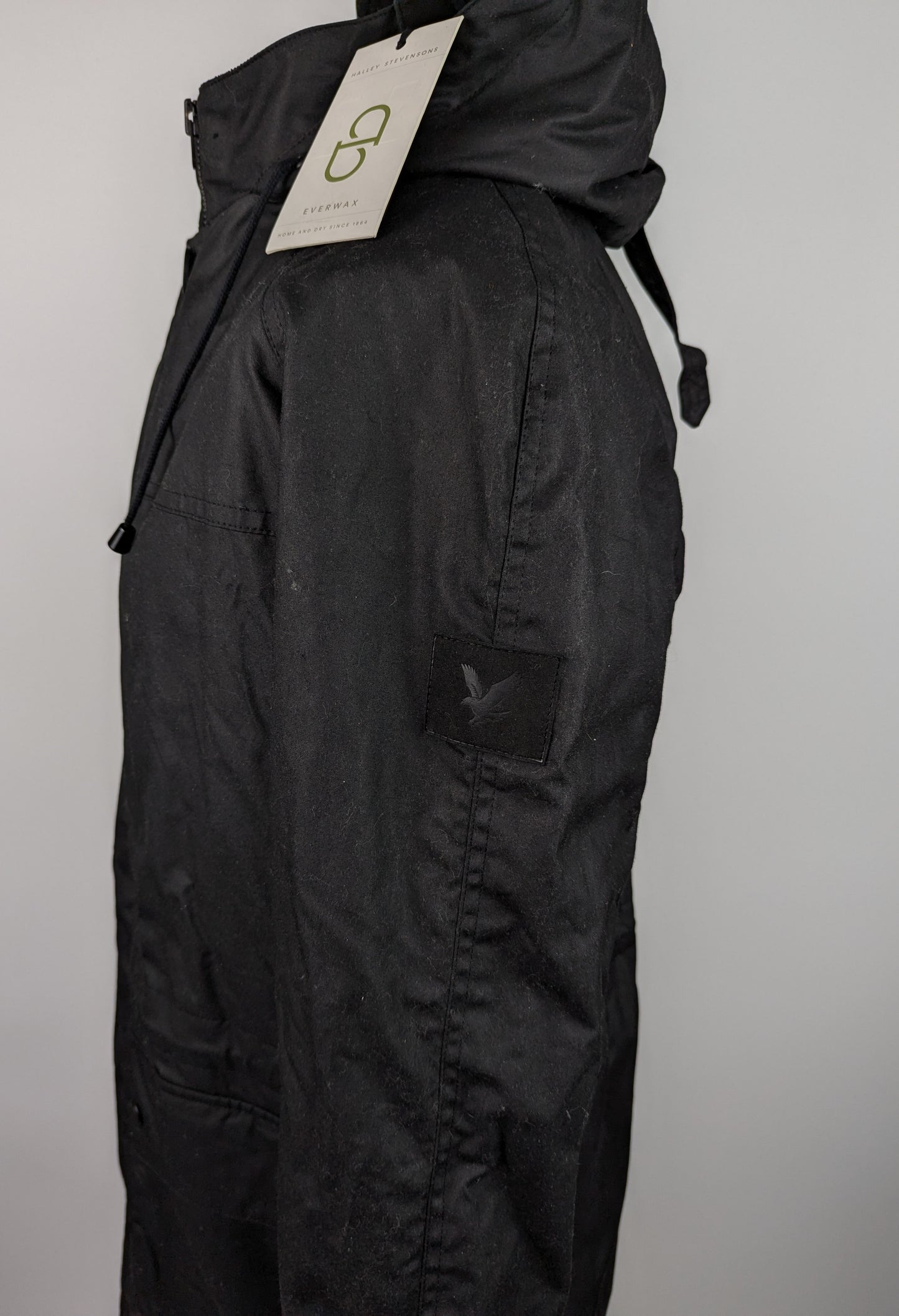 Lyle and Scott Hooded Waxed Jacket - Jet Black
