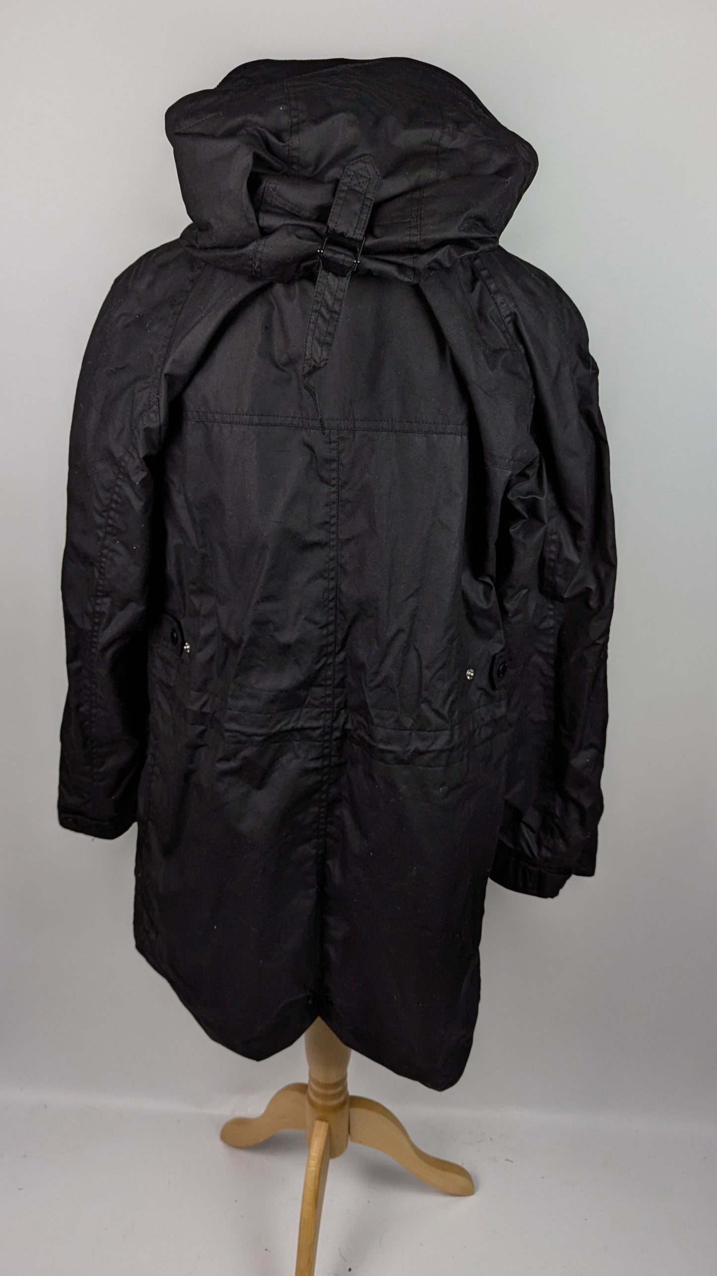 Lyle and Scott Hooded Waxed Jacket - Jet Black