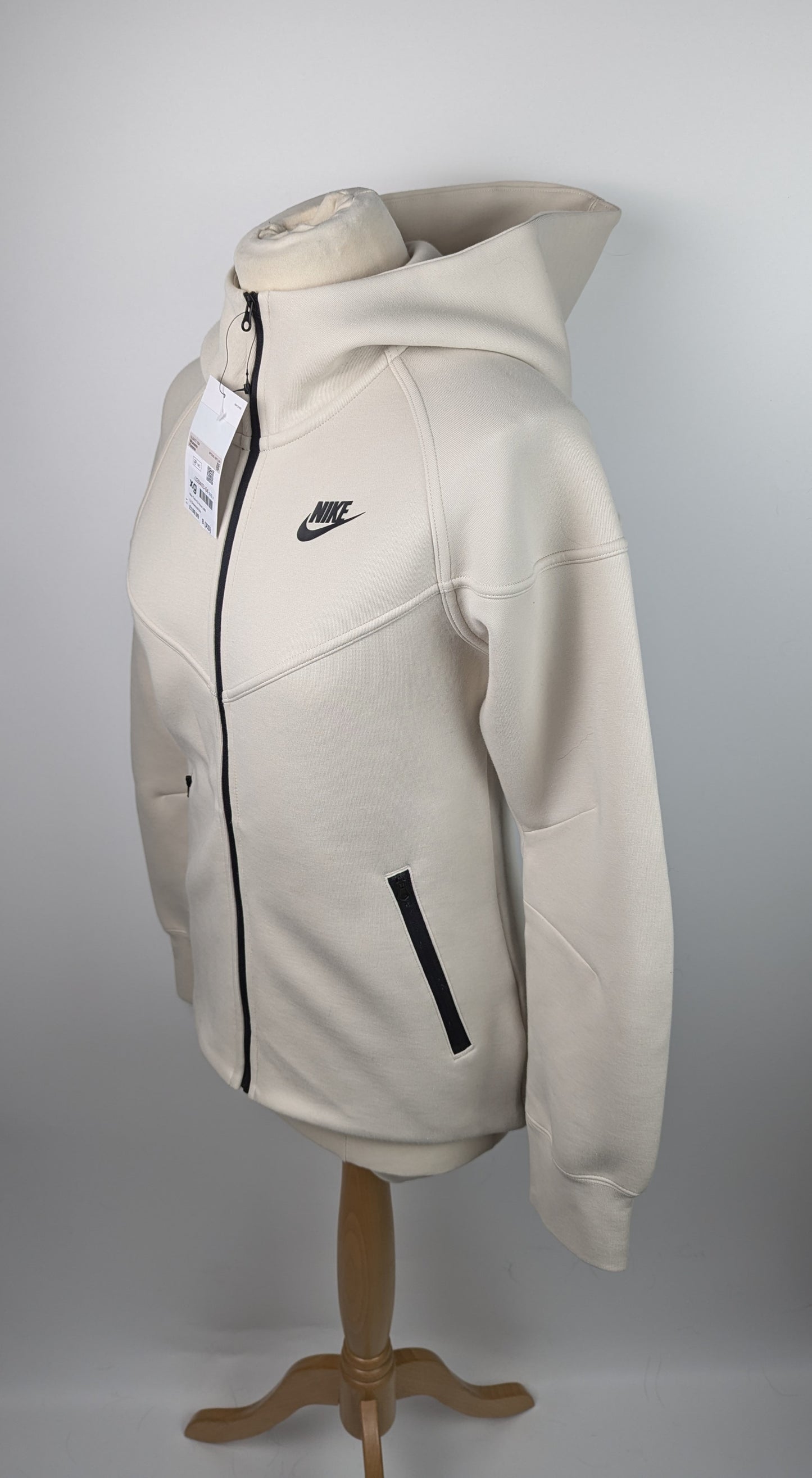 Nike Womens Tech Full Zip Hoodie - Cream