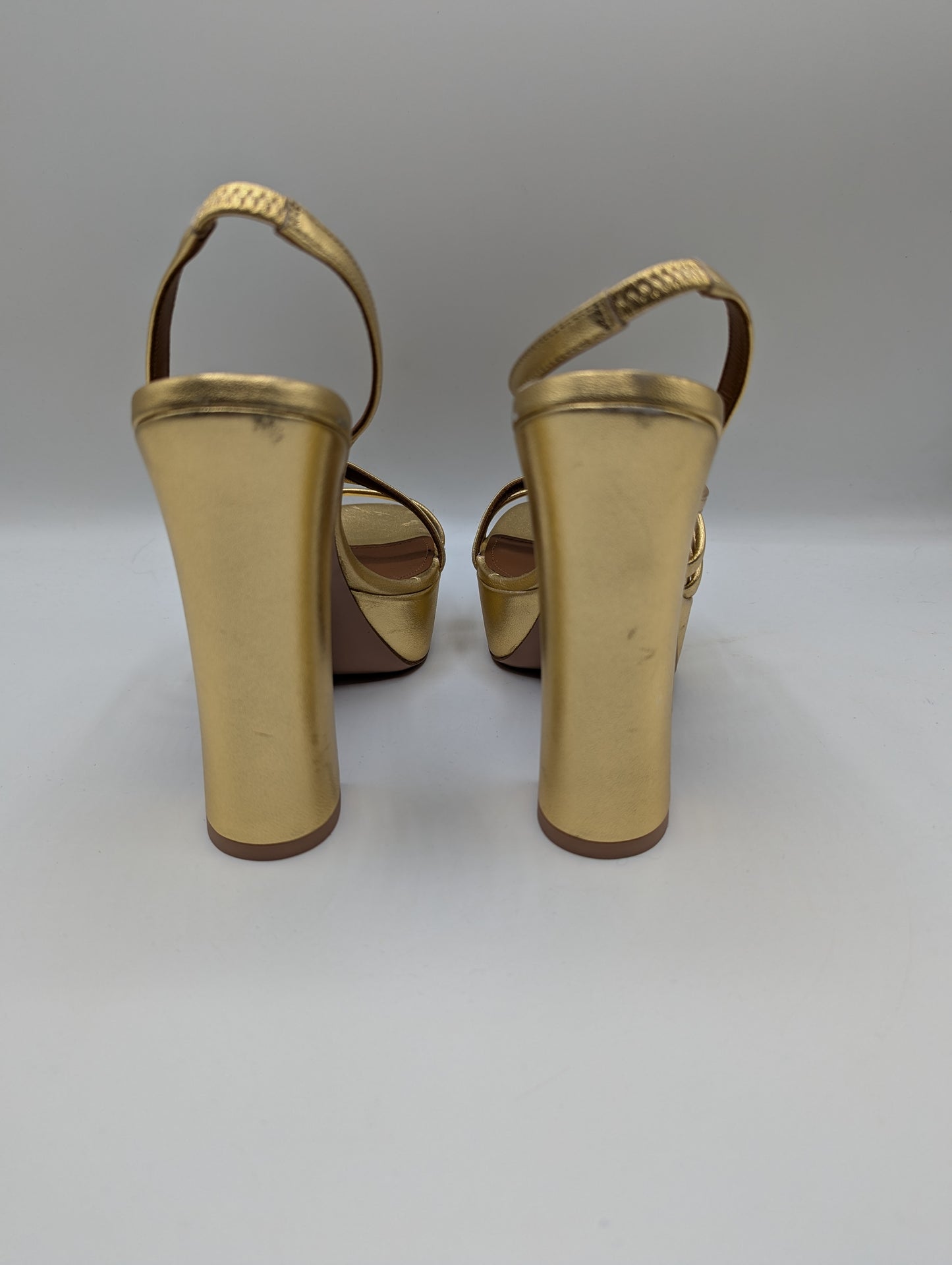 Malone Souliers Amaya 125 leather platform sandals - Gold