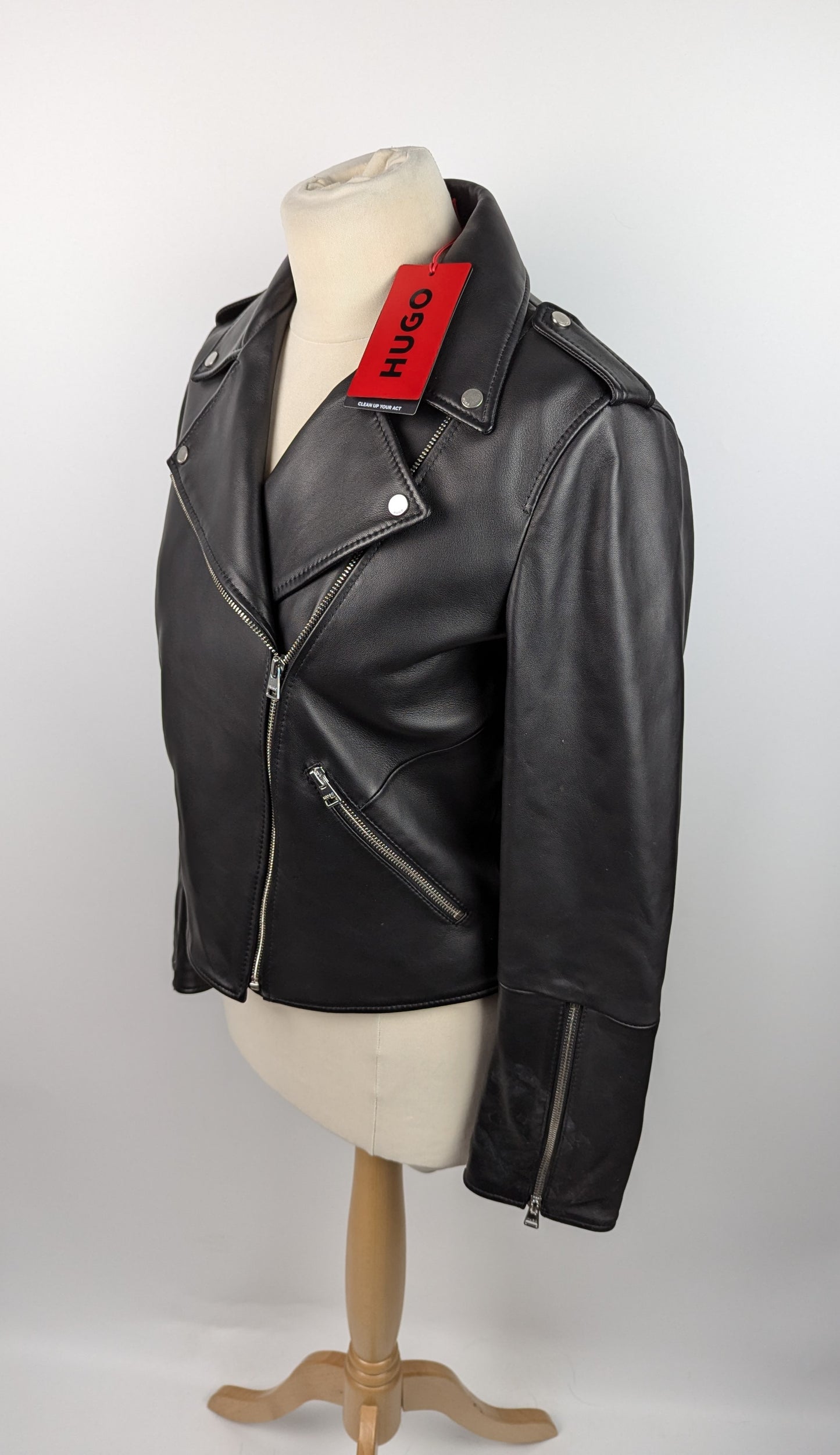 Hugo Lujana Womens Leather Jacket - Black