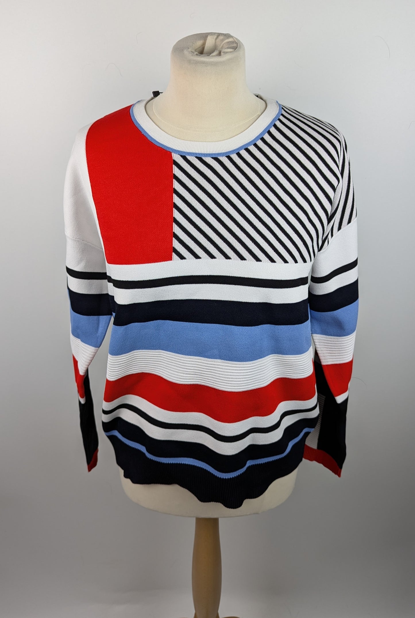 Tommy Hilfiger Womens Pilaux Stripe Jumper - Navy / White
