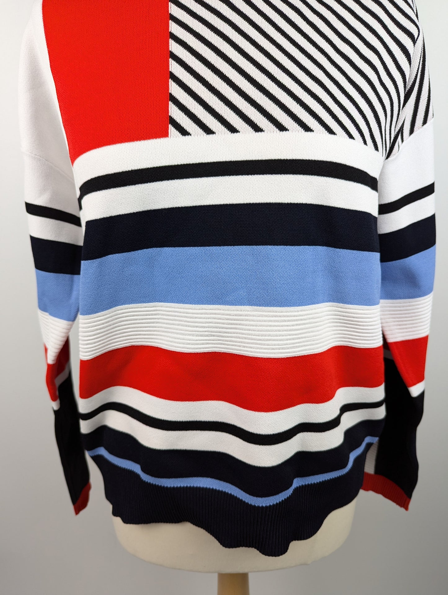 Tommy Hilfiger Womens Pilaux Stripe Jumper - Navy / White