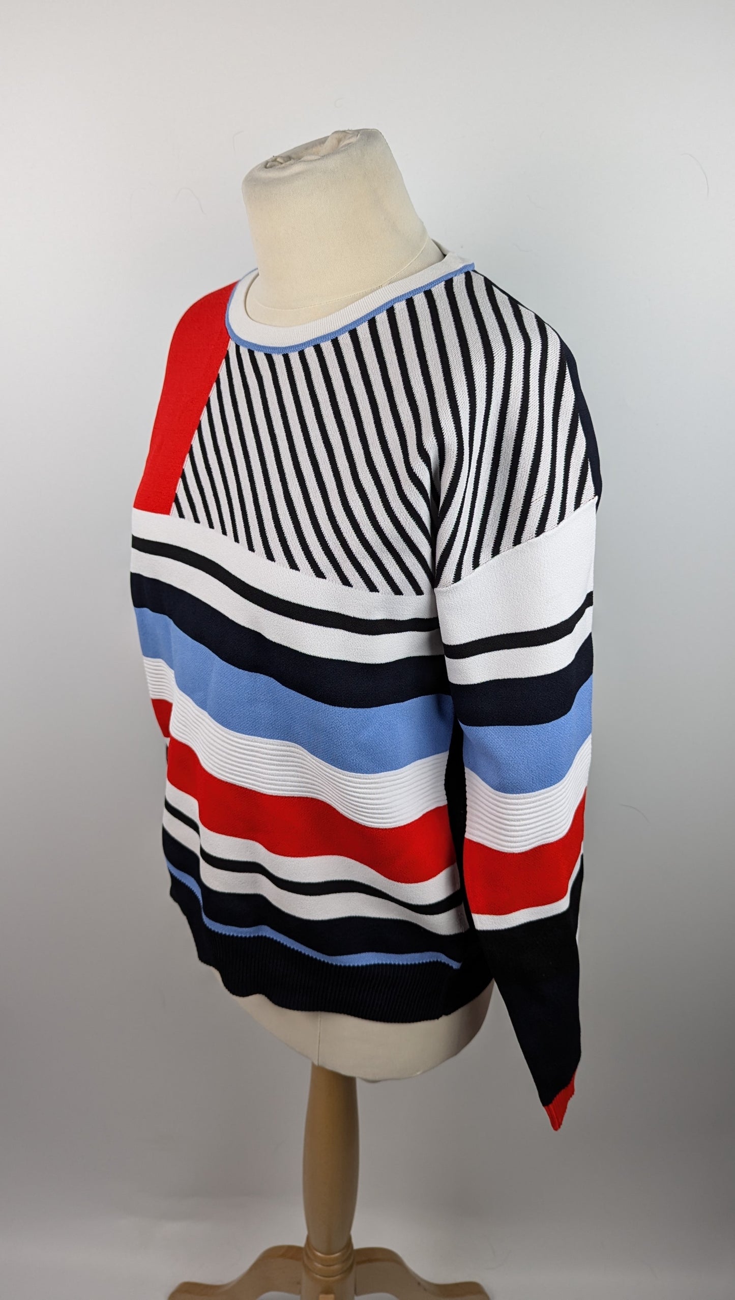 Tommy Hilfiger Womens Pilaux Stripe Jumper - Navy / White