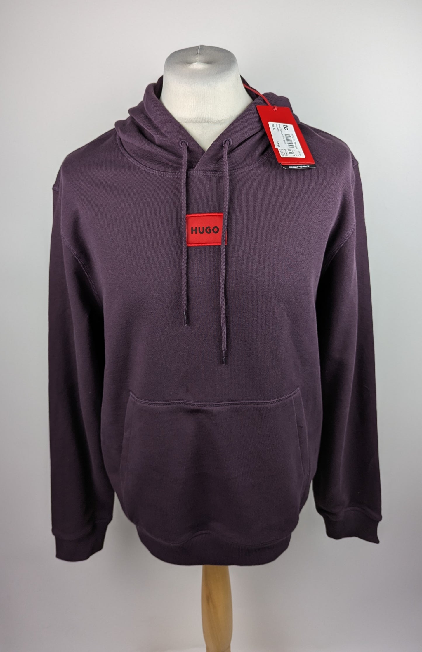 HUGO Mens Daratschi OTH Hoodie - Purple