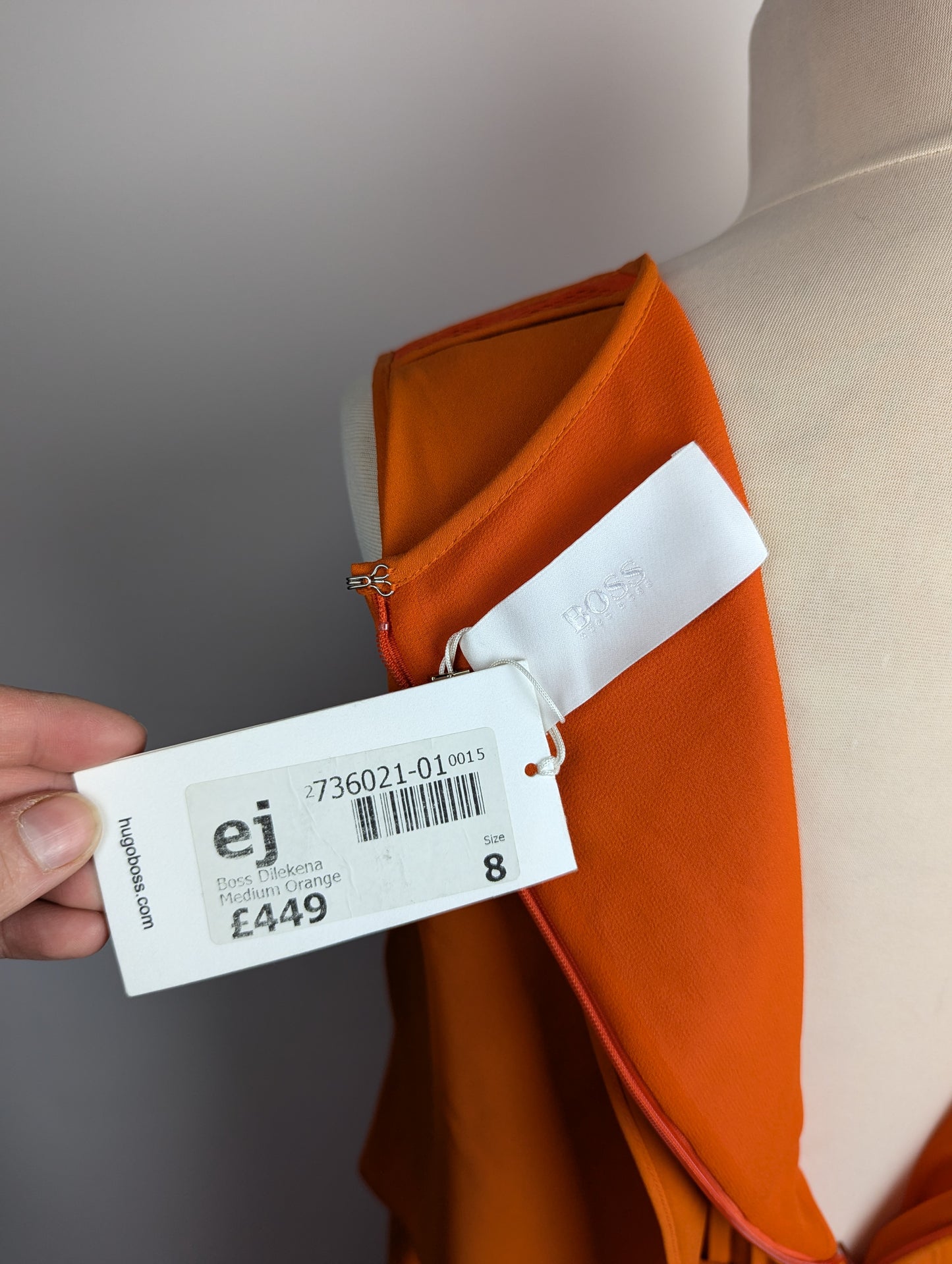 Hugo Boss Dilekena Womens Formal Dress - Orange