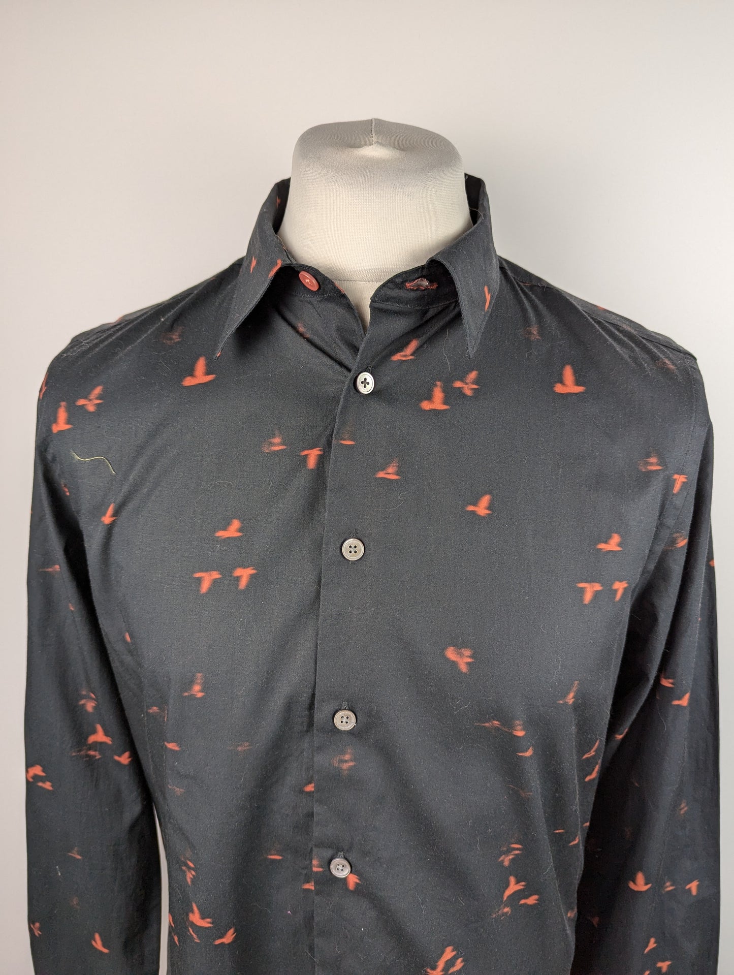 Paul Smith PS Shadow birds shirt - Black