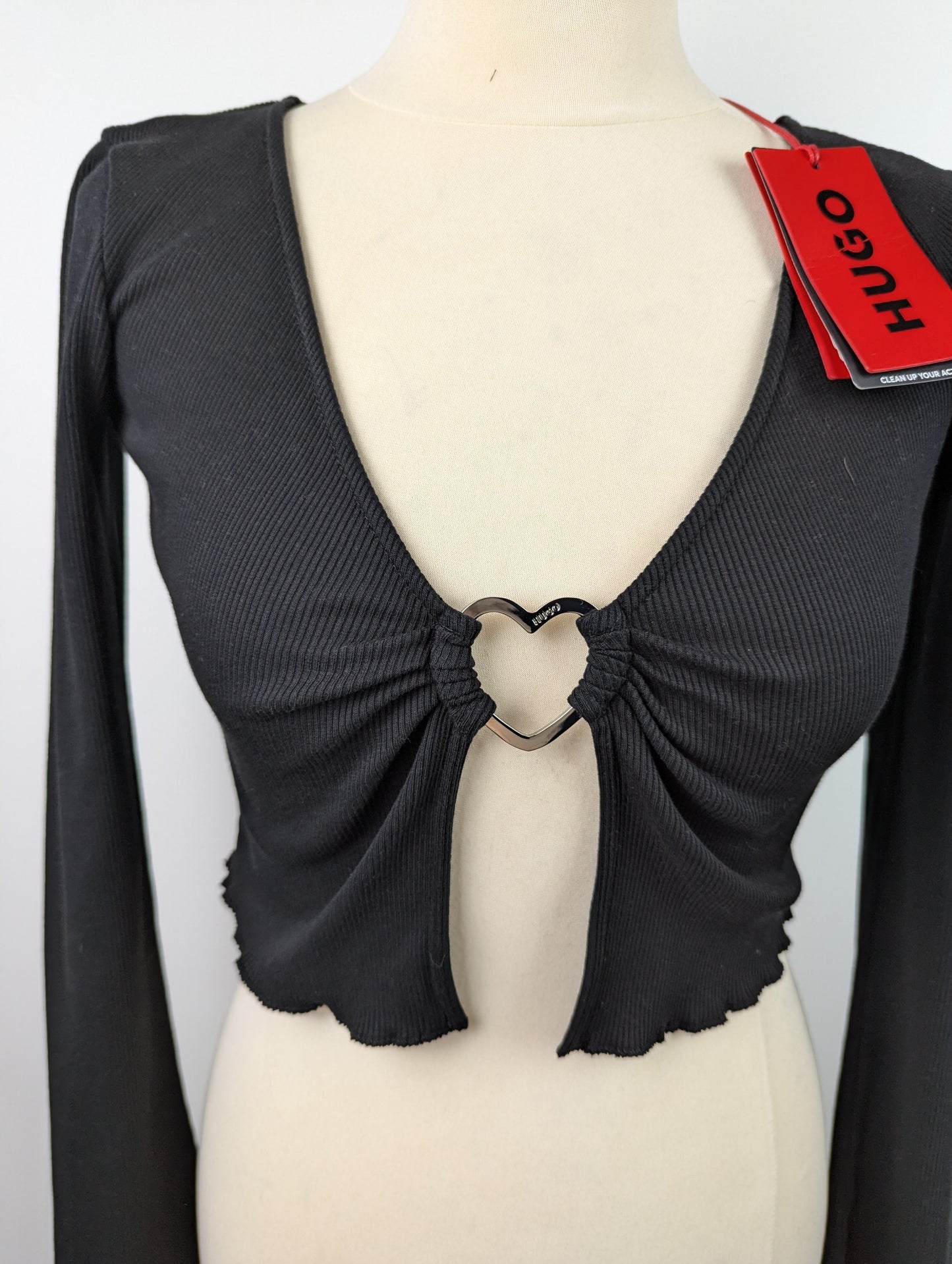 Hugo Dortensie Womens crop top - Black