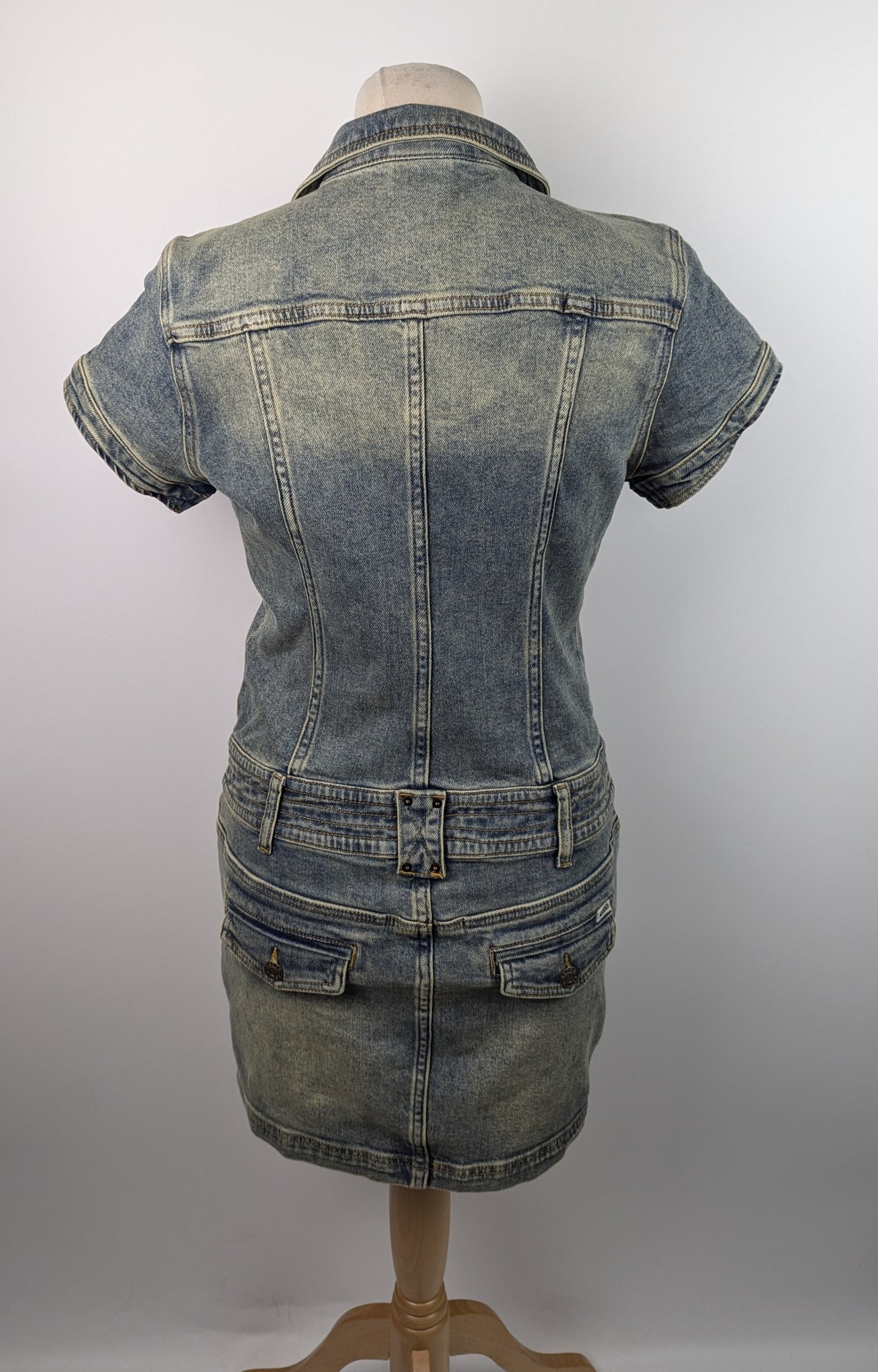 Guess Womens Belted Mini Dress - Blue