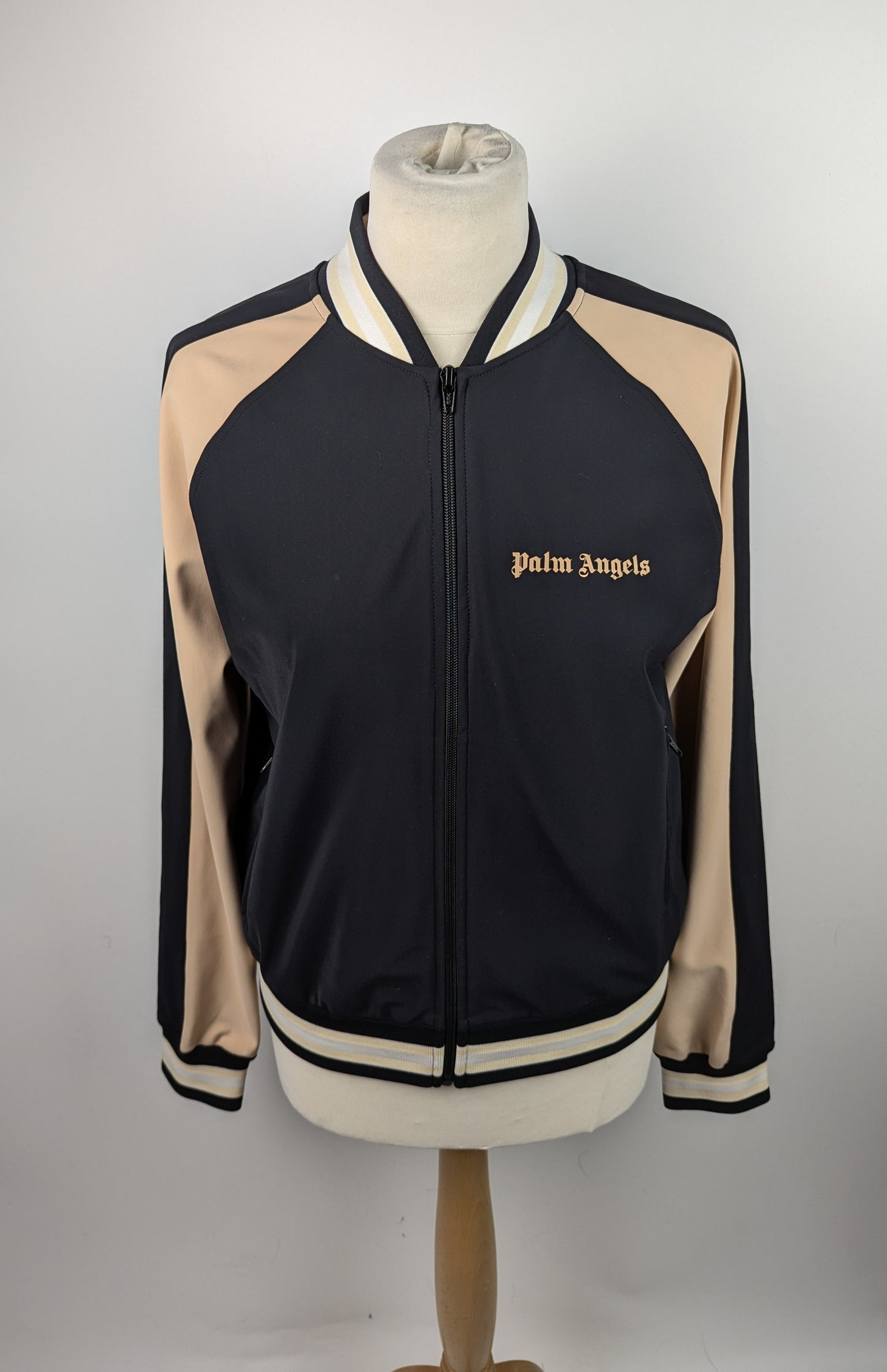 PALM ANGELS Track Bomber Jacket - Black / Nude