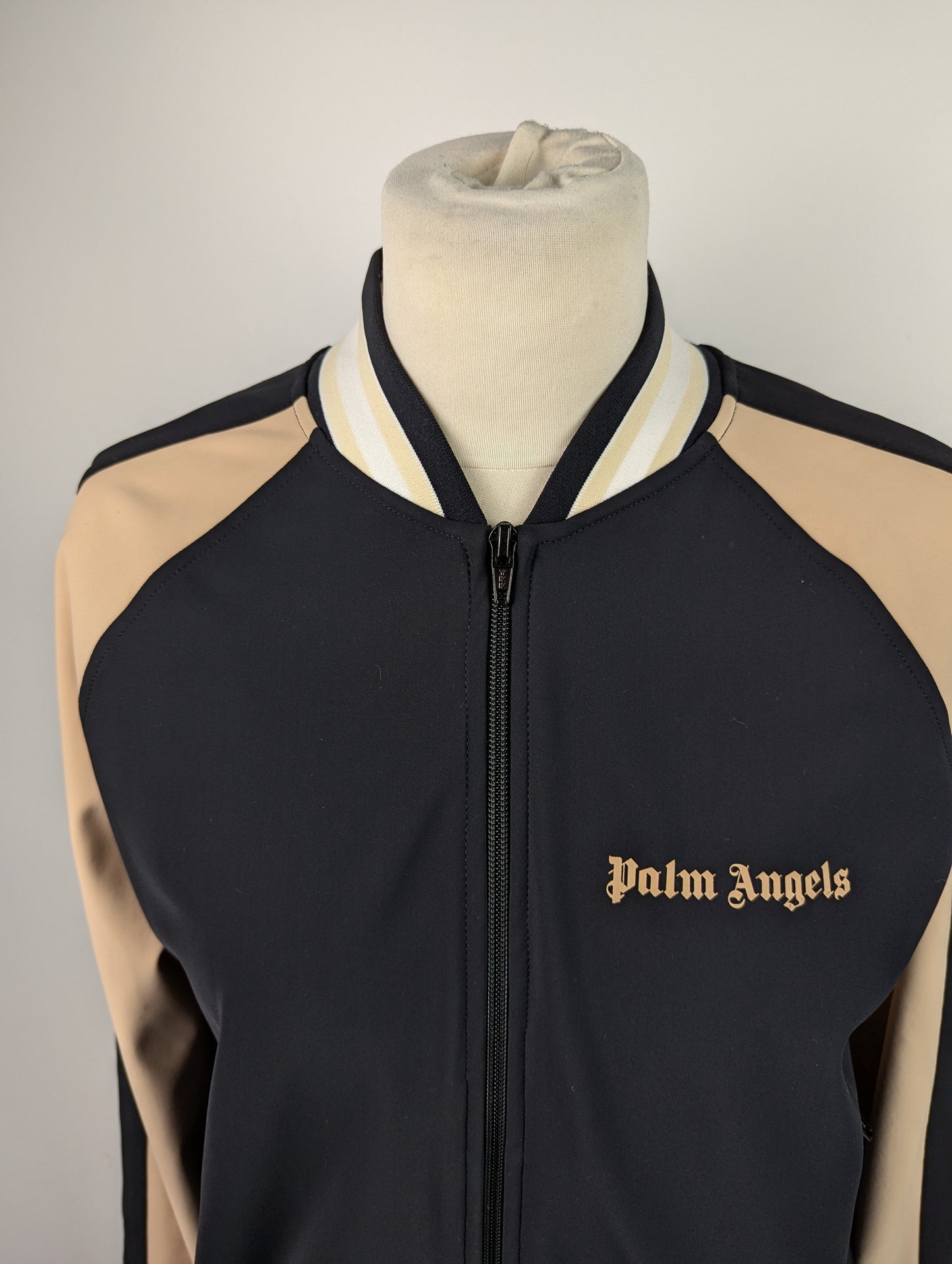 PALM ANGELS Track Bomber Jacket - Black / Nude