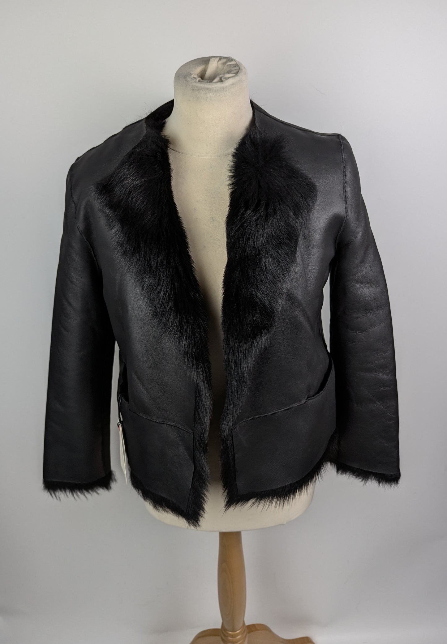 Ted Baker Laevi Reversible Shearling Jacket - Black