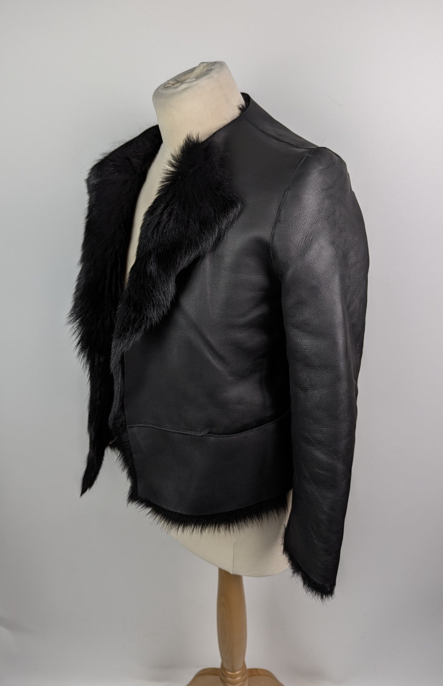 Ted Baker Laevi Reversible Shearling Jacket - Black