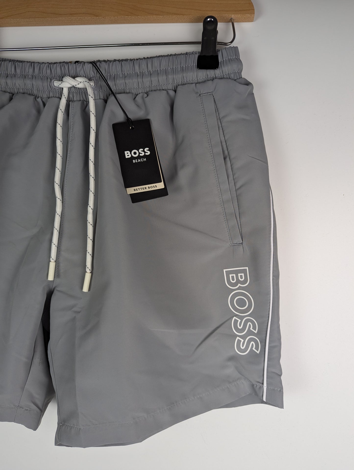 BOSS Men's Sormfish Swim Shorts - Grey