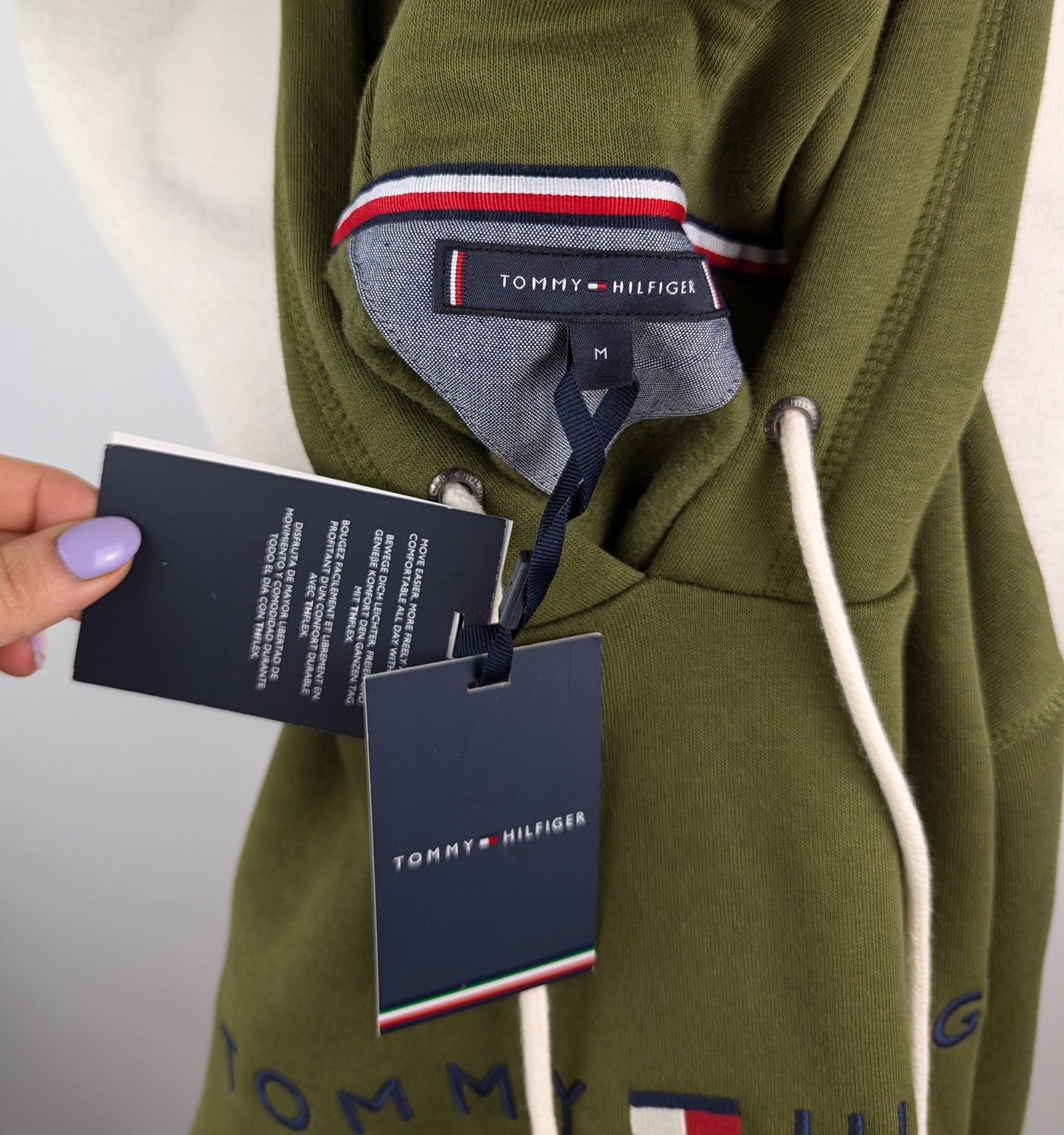 Tommy Hilfiger Mens Logo Hoodie - Battle Green