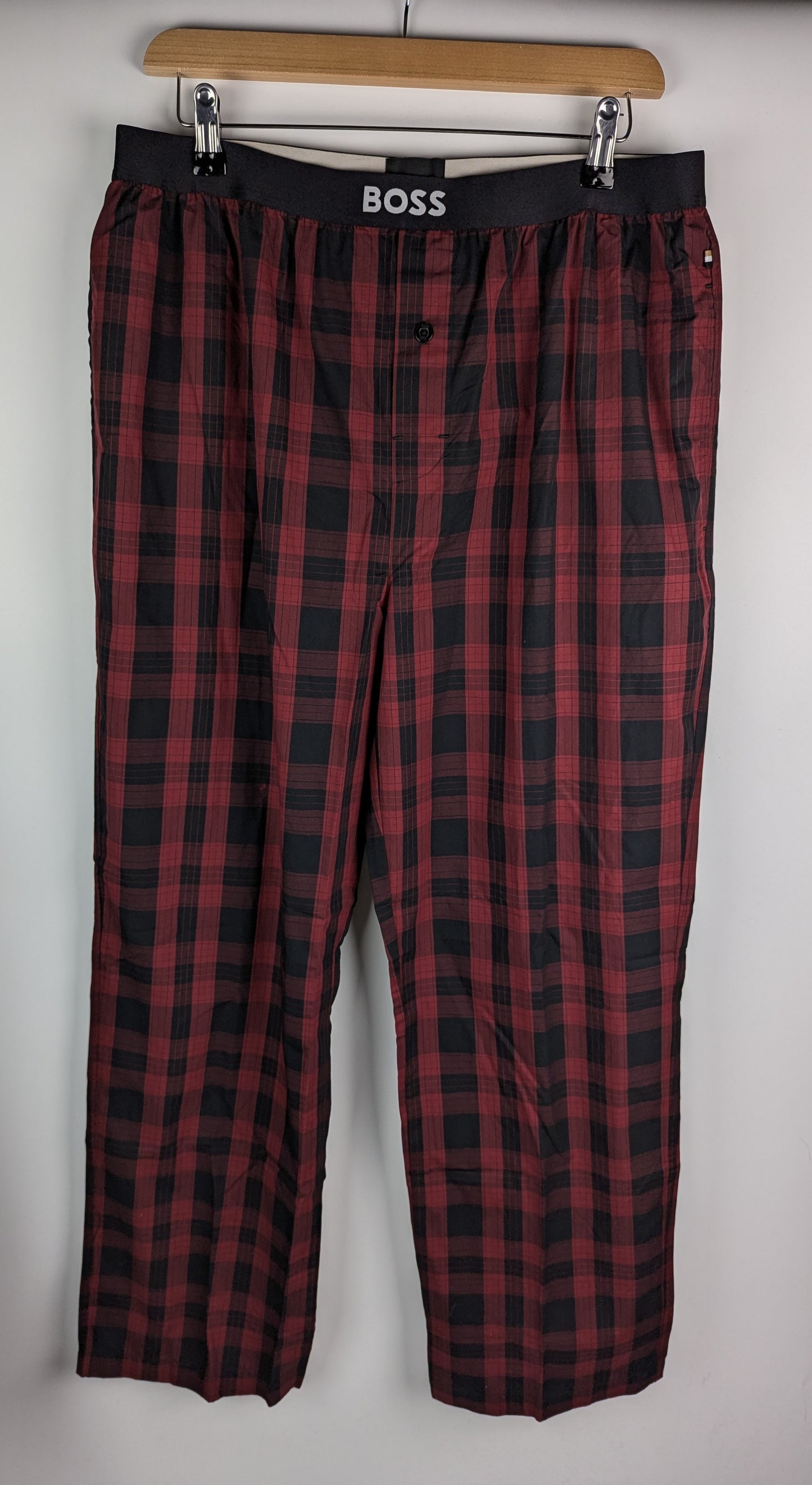 BOSS Easy Long Pyjama Set - Black / Red