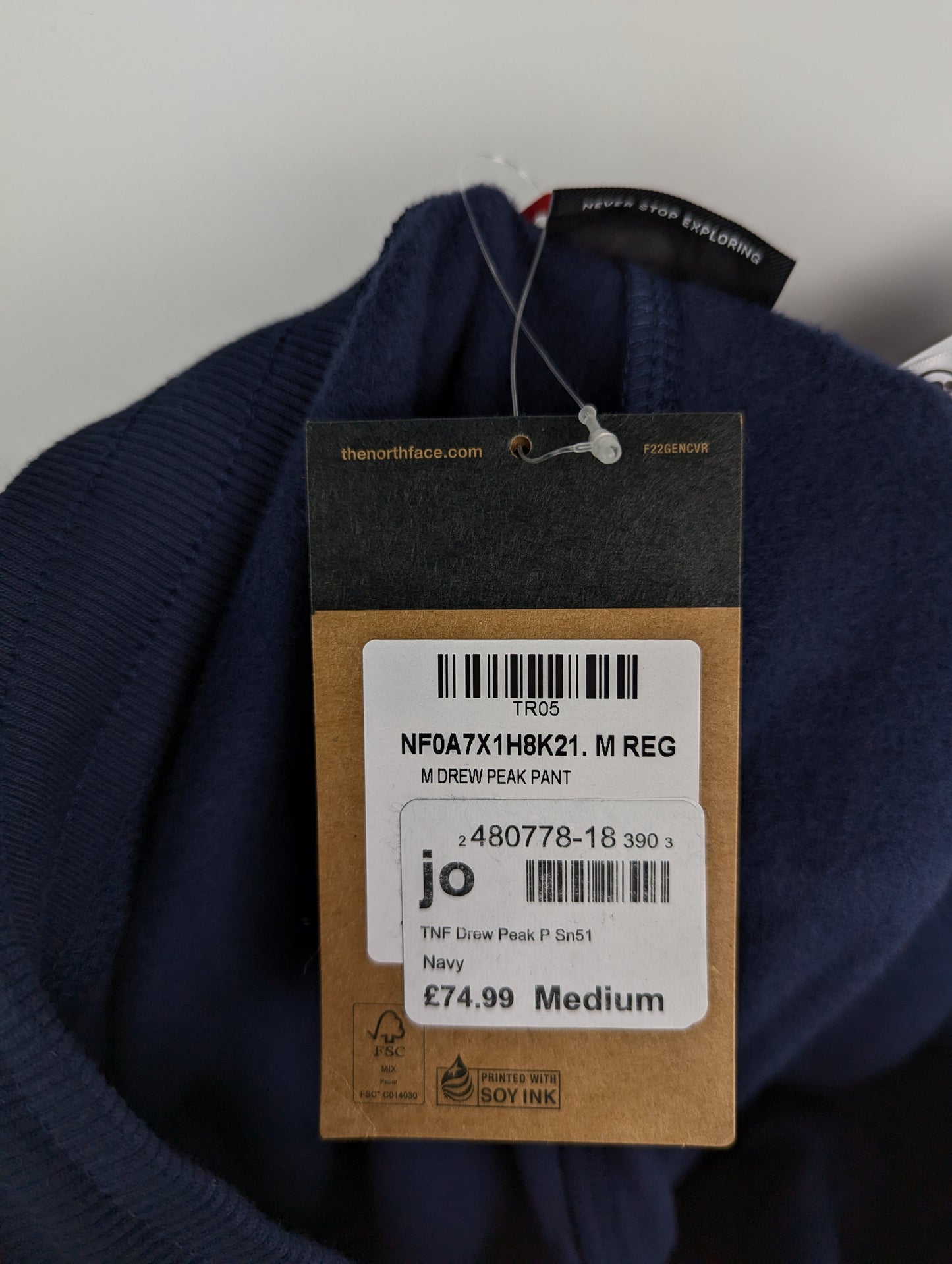 The North Face Drew Peak fleece joggers - Navy